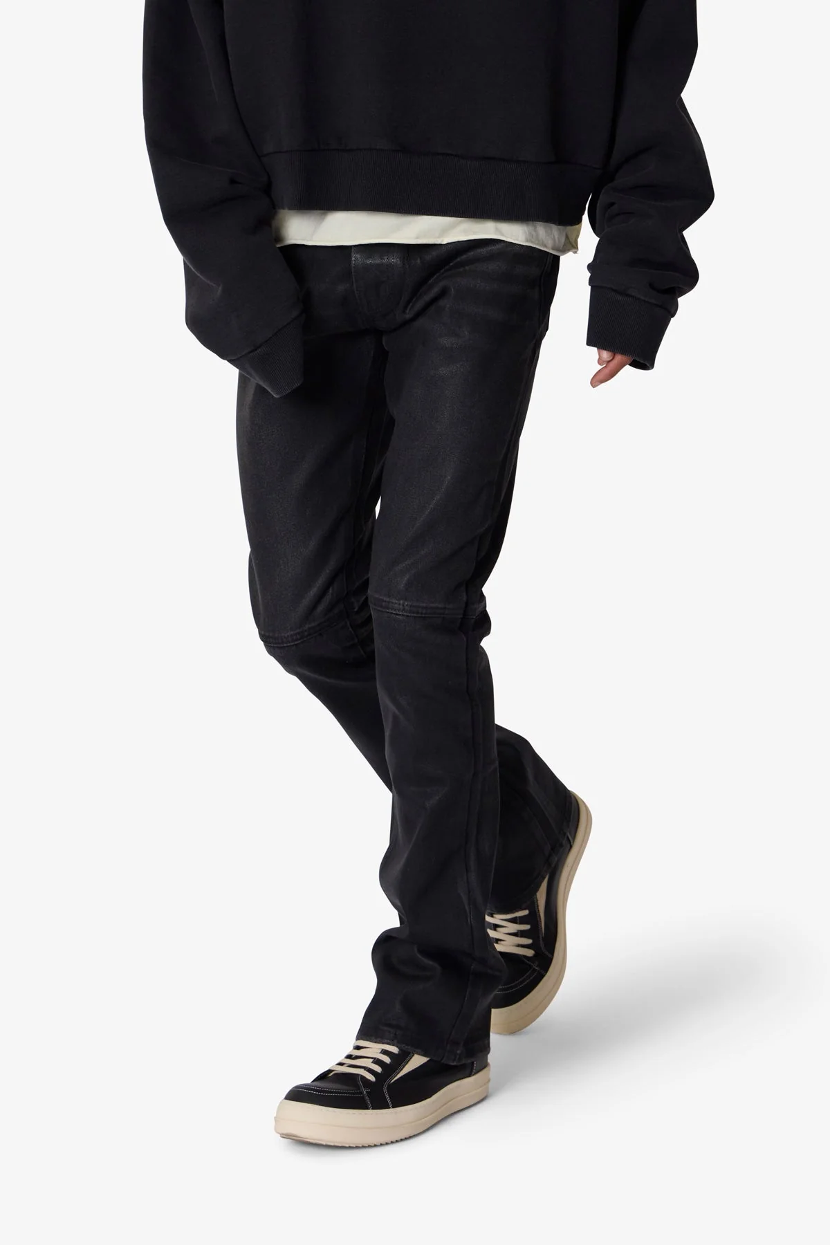 B729 Waxed Denim - Black - Image 6