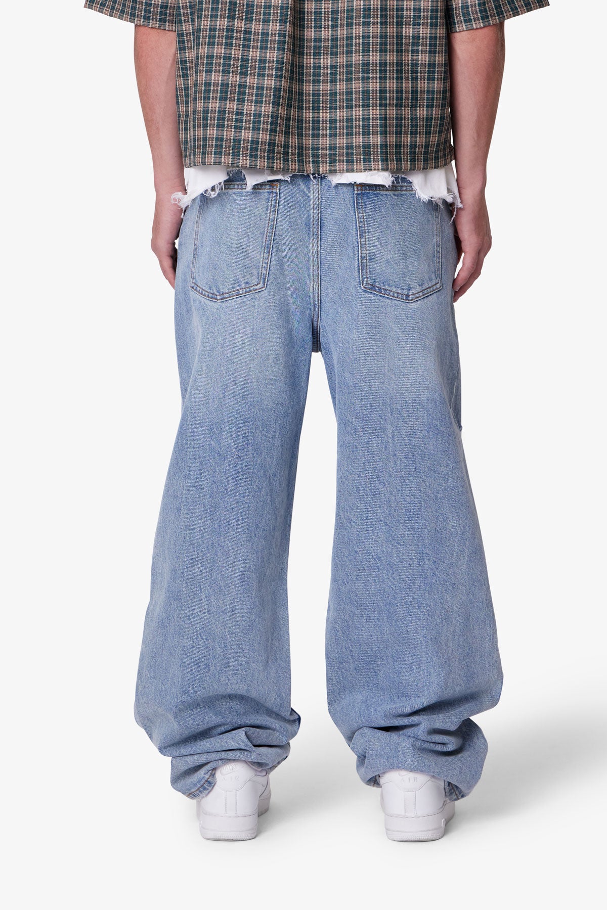 Ultra Baggy Blowout Denim - Washed Vintage Blue - Image 5