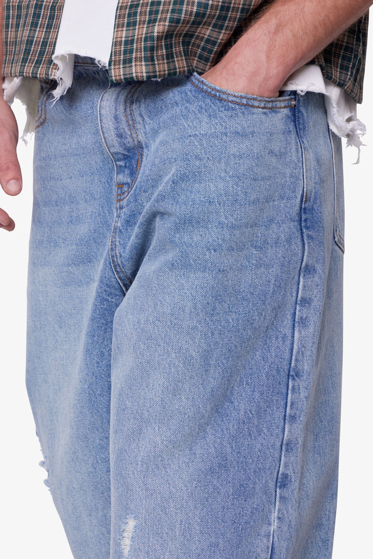 Ultra Baggy Blowout Denim - Washed Vintage Blue - Image 7