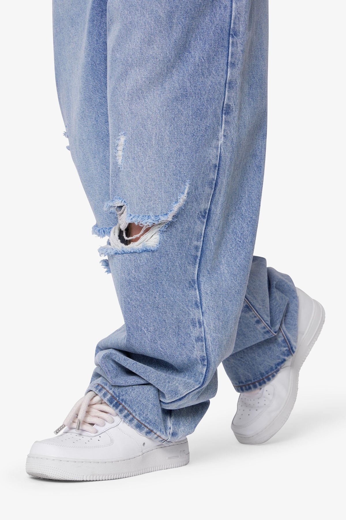 Ultra Baggy Blowout Denim - Washed Vintage Blue - Image 8