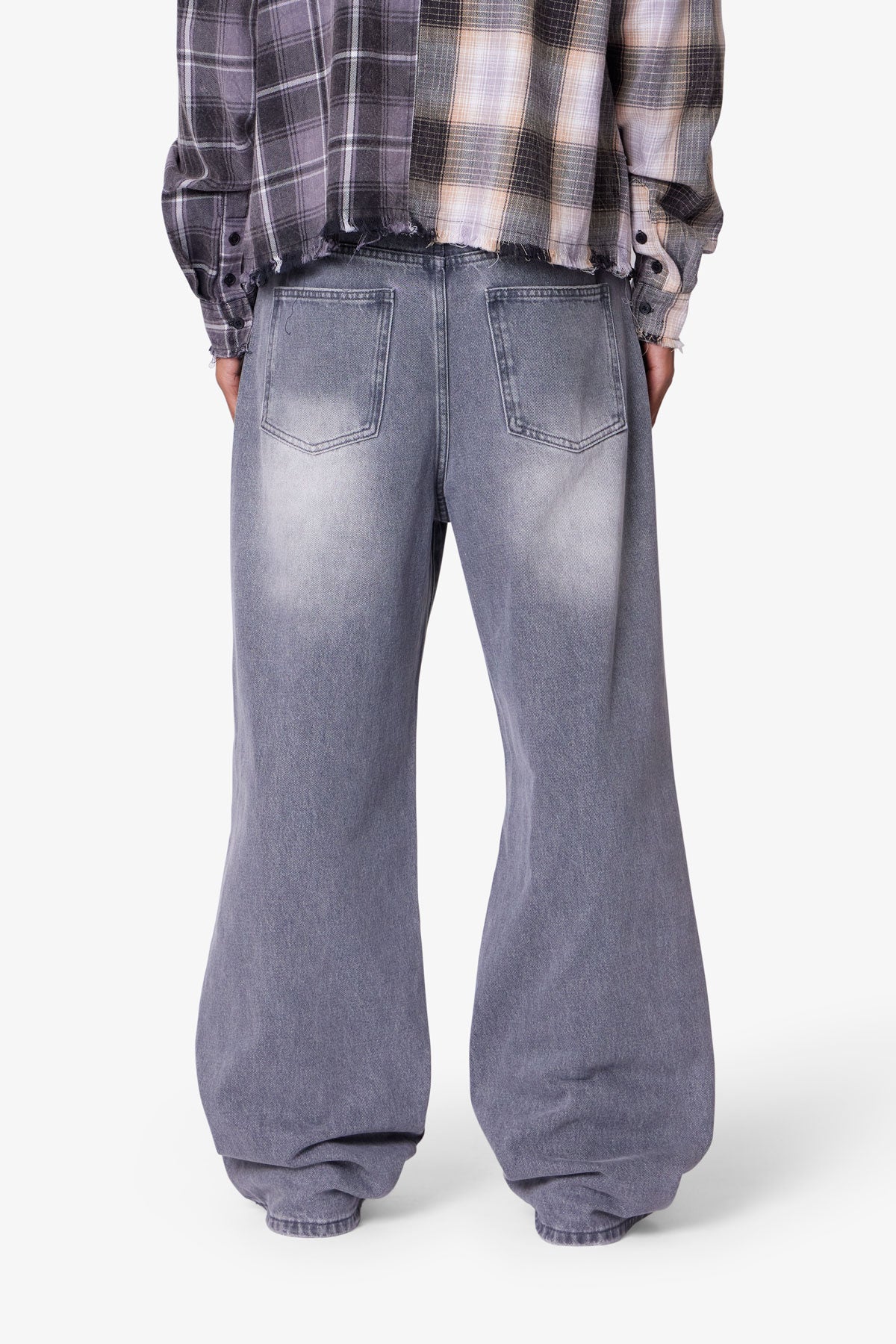 Ultra Baggy Blowout Denim - Washed Grey - Image 5