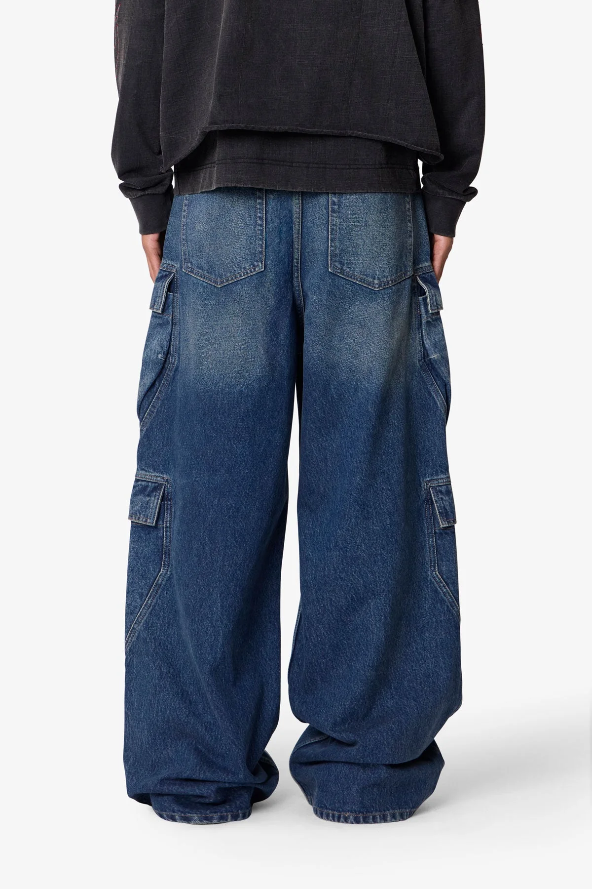 Baggy Cargo Denim - Blue - Image 5