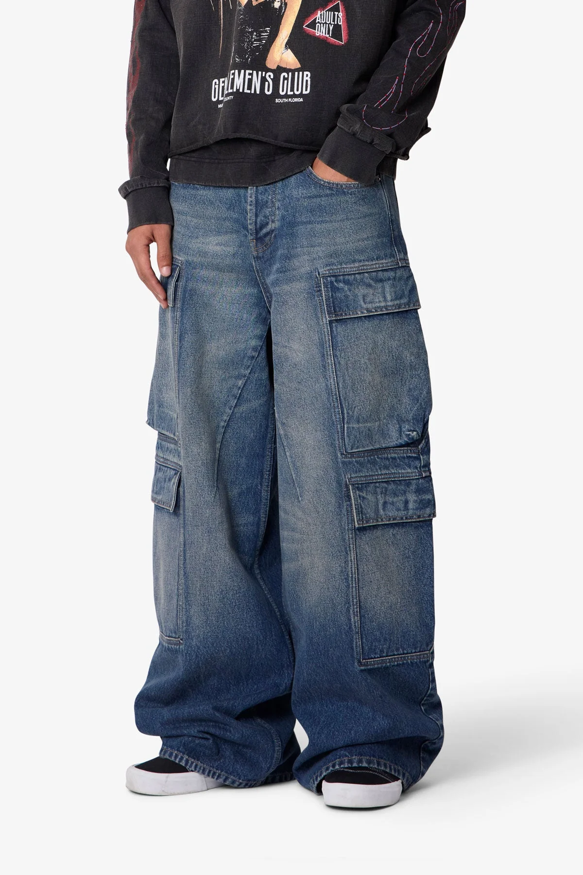 Baggy Cargo Denim - Blue - Image 6