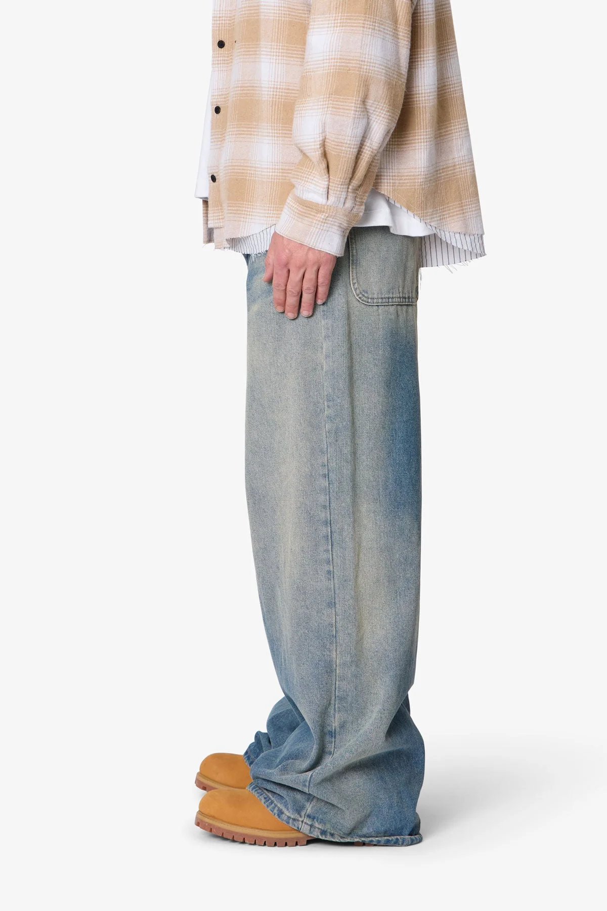 Baggy Washed Rave Denim - Medium Blue - Image 4