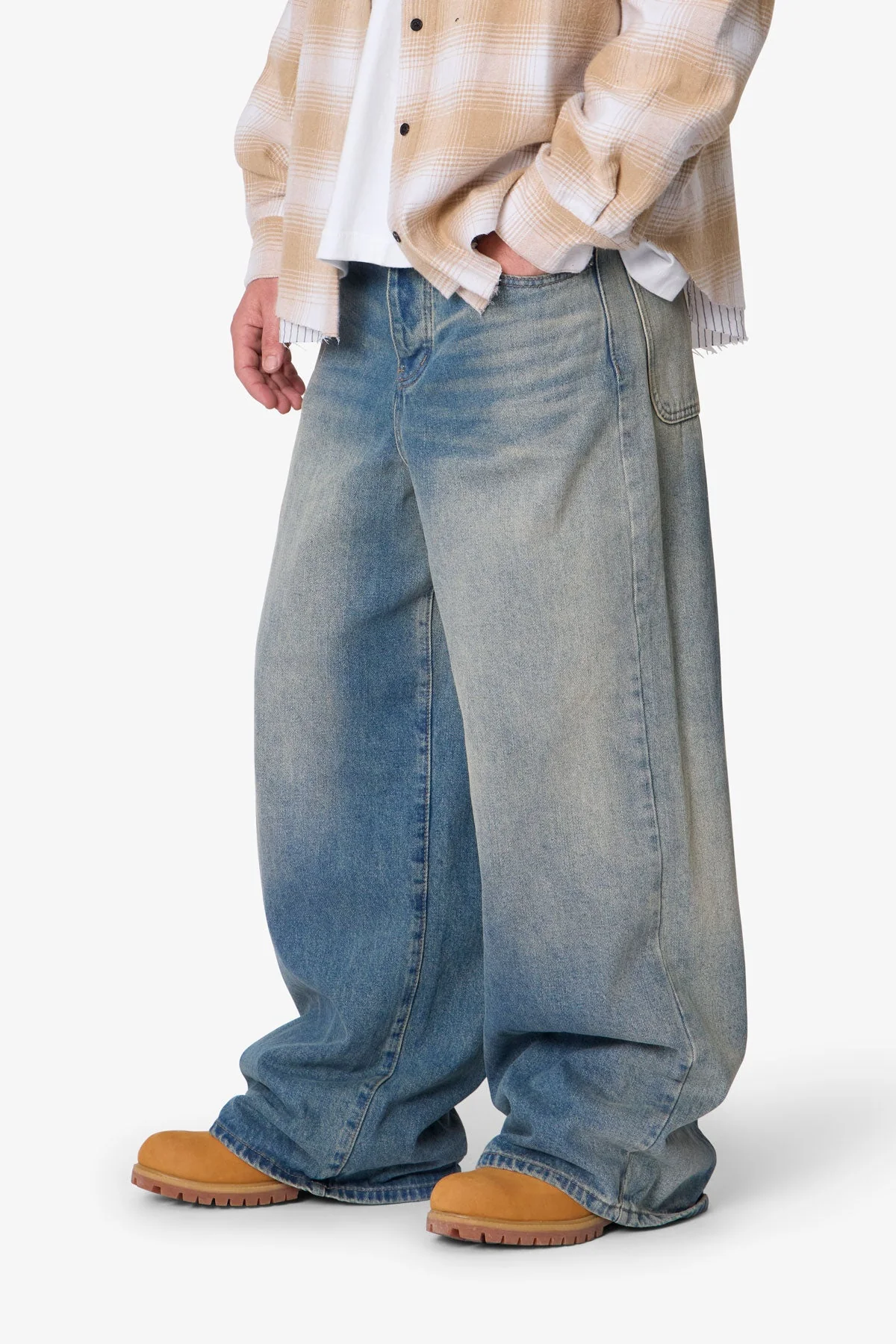 Baggy Washed Rave Denim - Medium Blue - Image 6