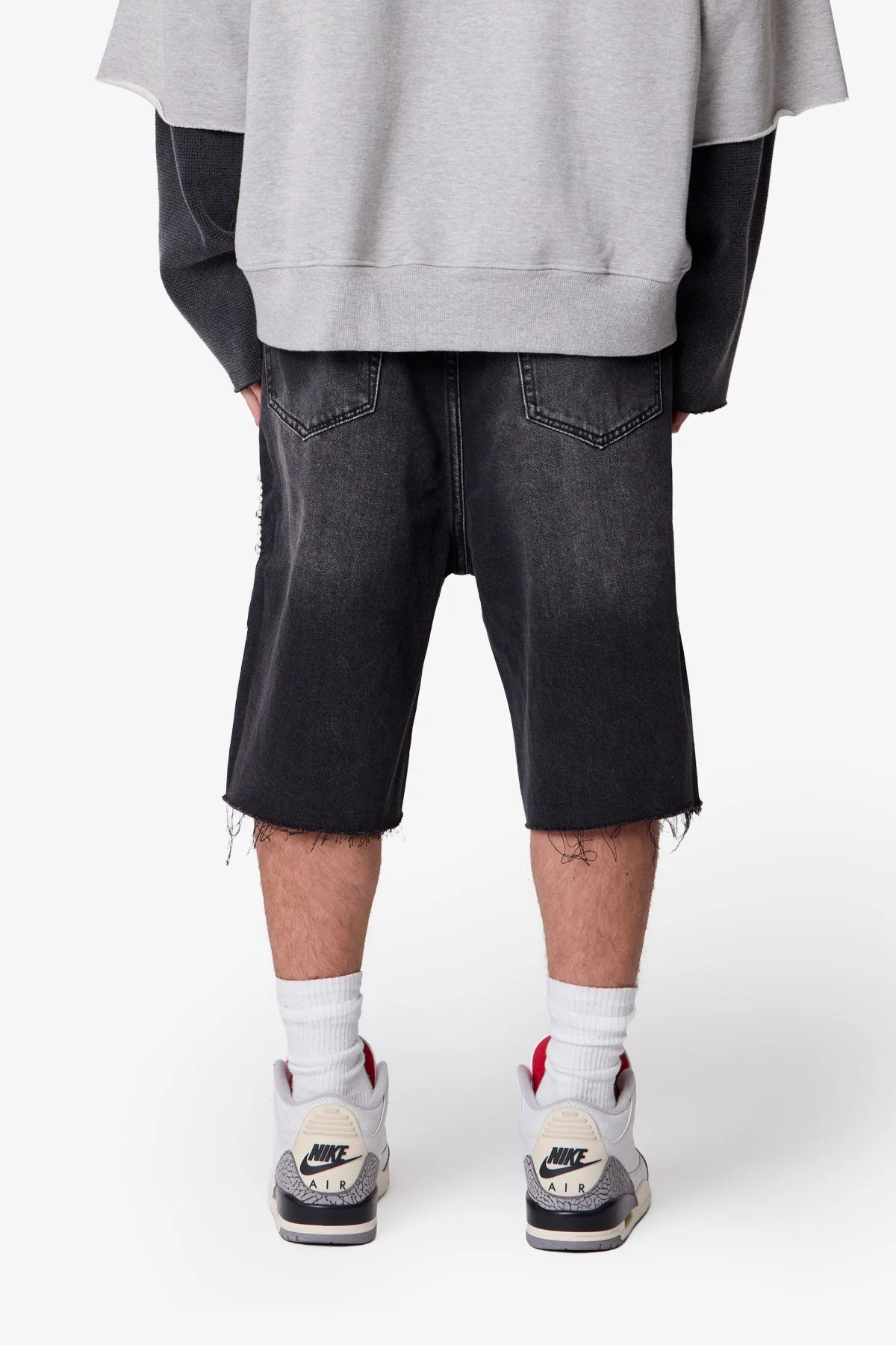 Baggy Mojave Denim Shorts - Black - Image 6