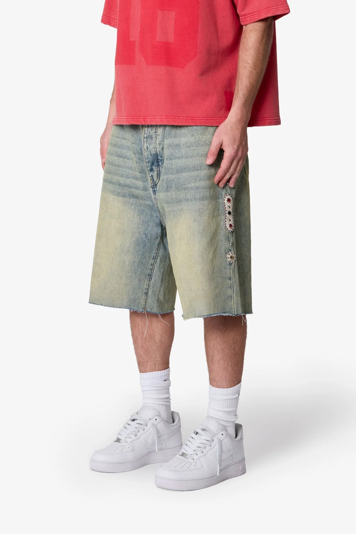 Baggy Mojave Denim Shorts - Blue - Image 4