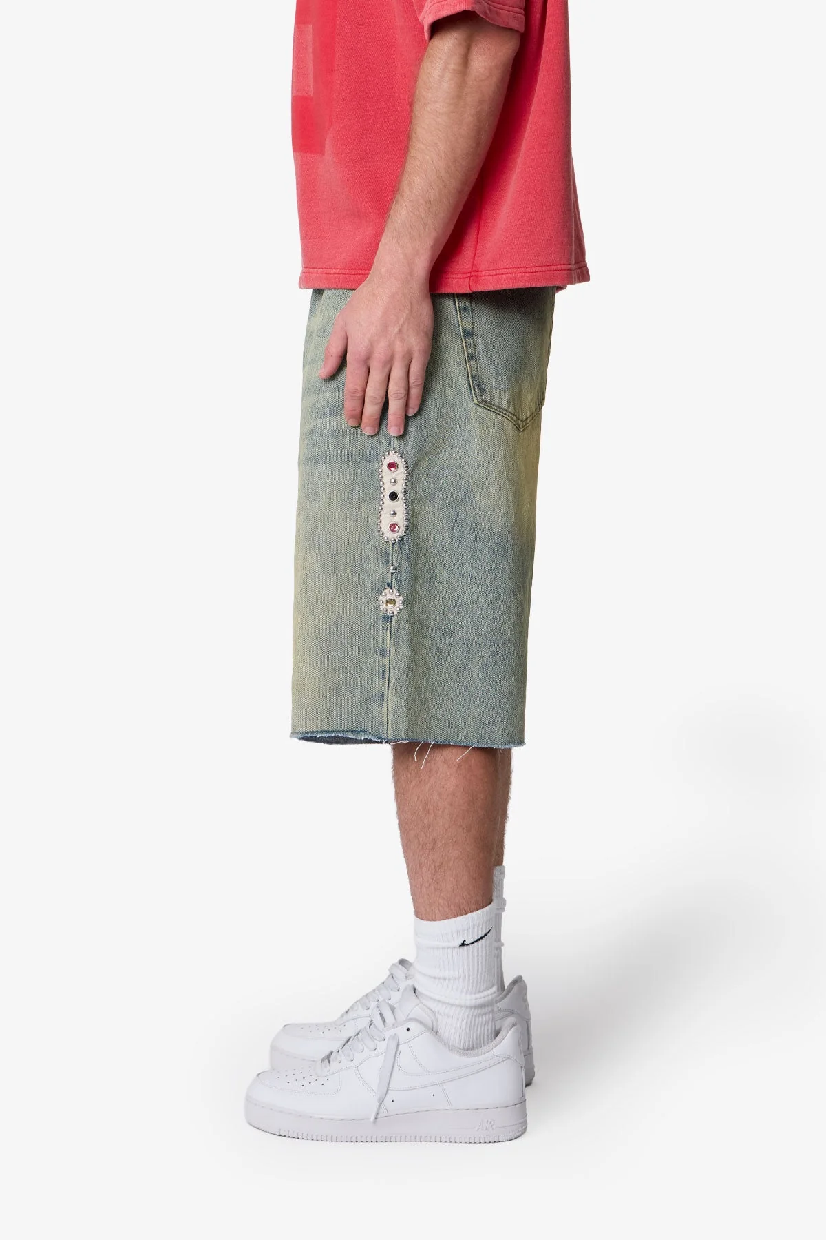 Baggy Mojave Denim Shorts - Blue - Image 5