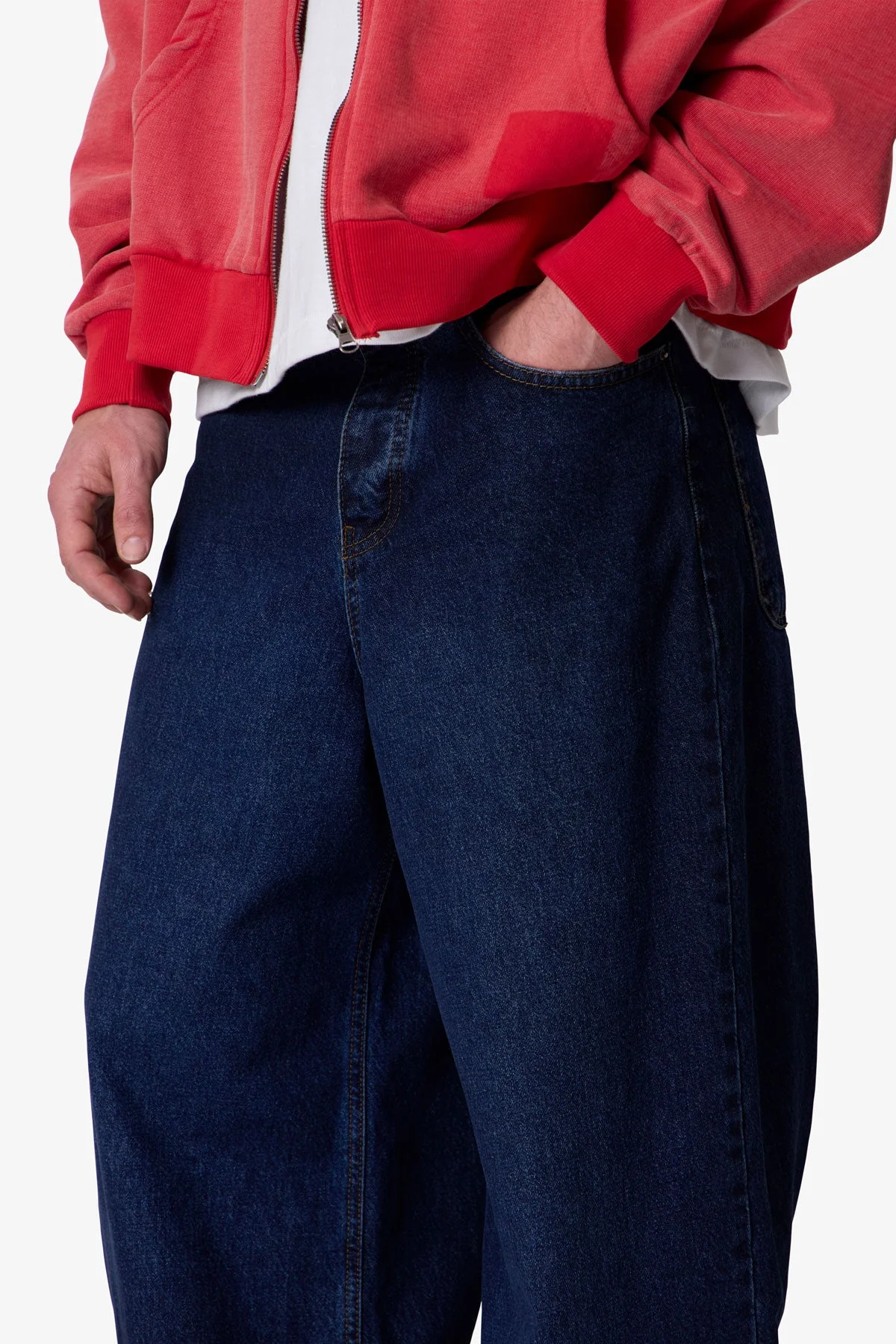 Baggy Rave Denim - Washed Dark Blue - Image 7