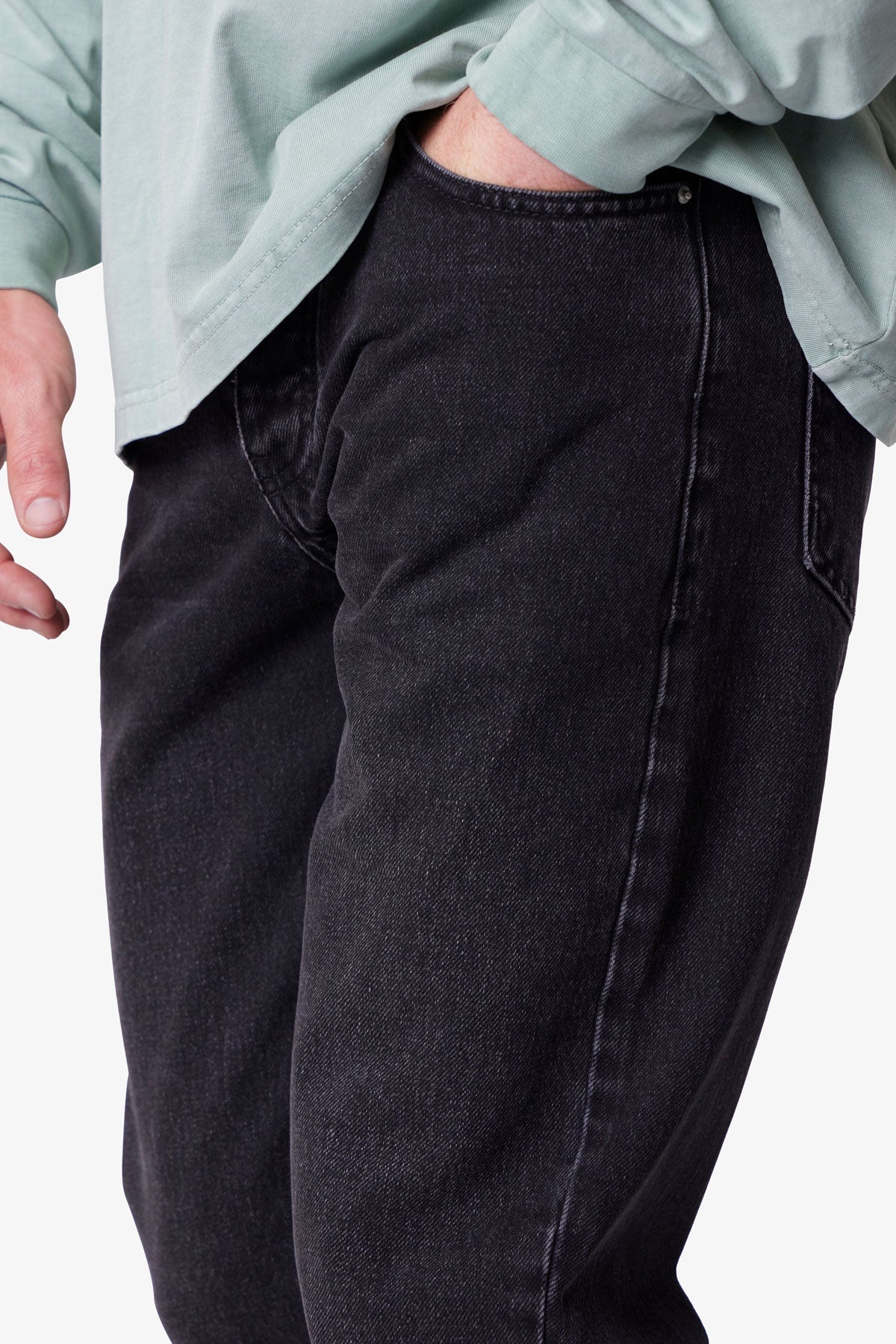 Bootcut Denim - Stone Wash Black - Image 7