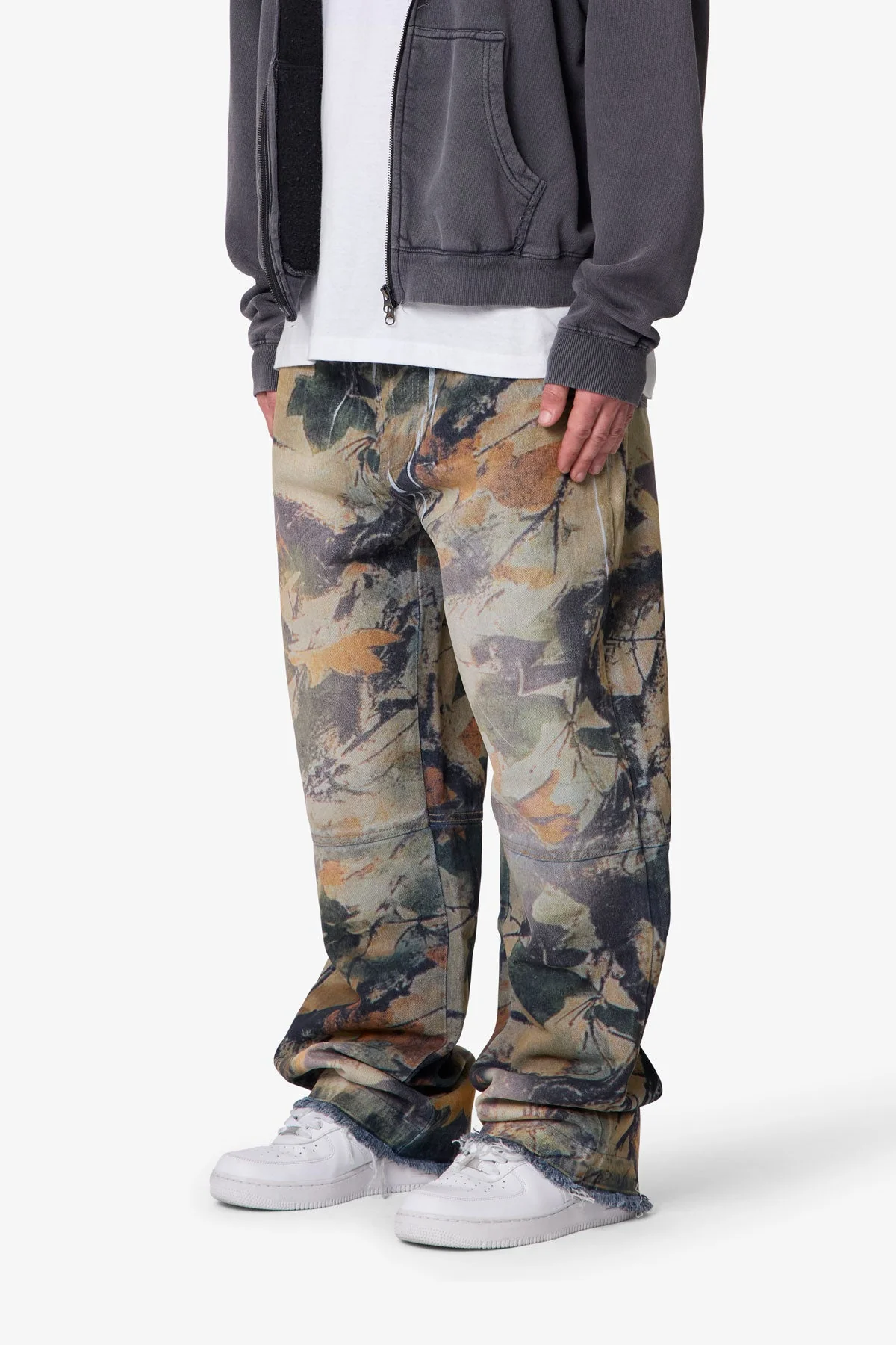 Camo Printed Ultra Baggy Denim - Oak Camo - Image 3