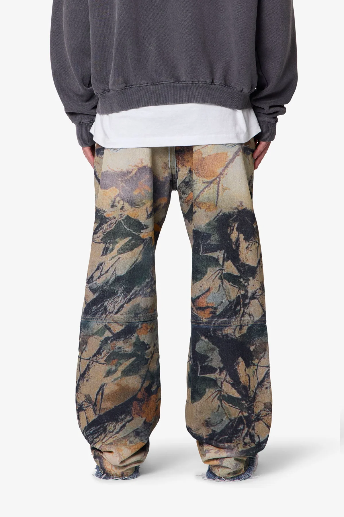 Camo Printed Ultra Baggy Denim - Oak Camo - Image 5
