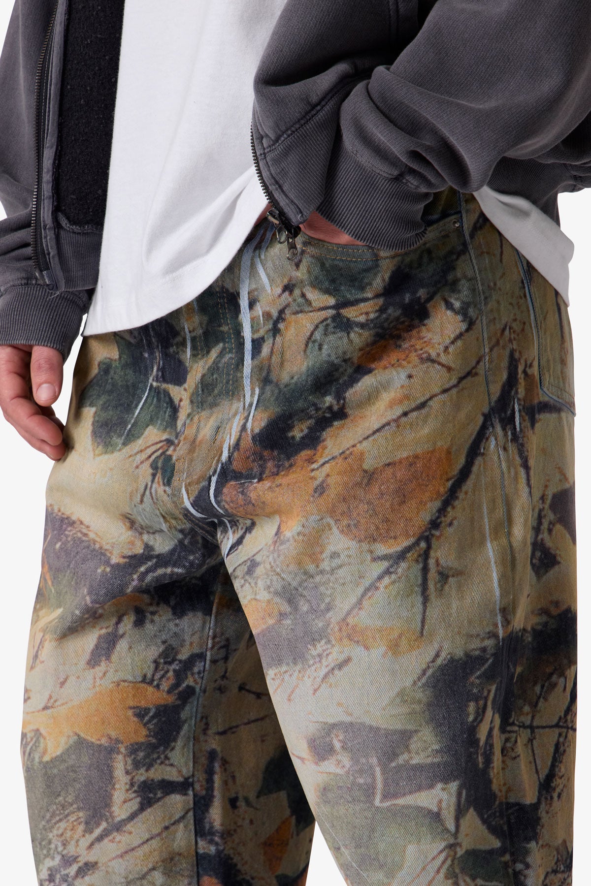Camo Printed Ultra Baggy Denim - Oak Camo - Image 7