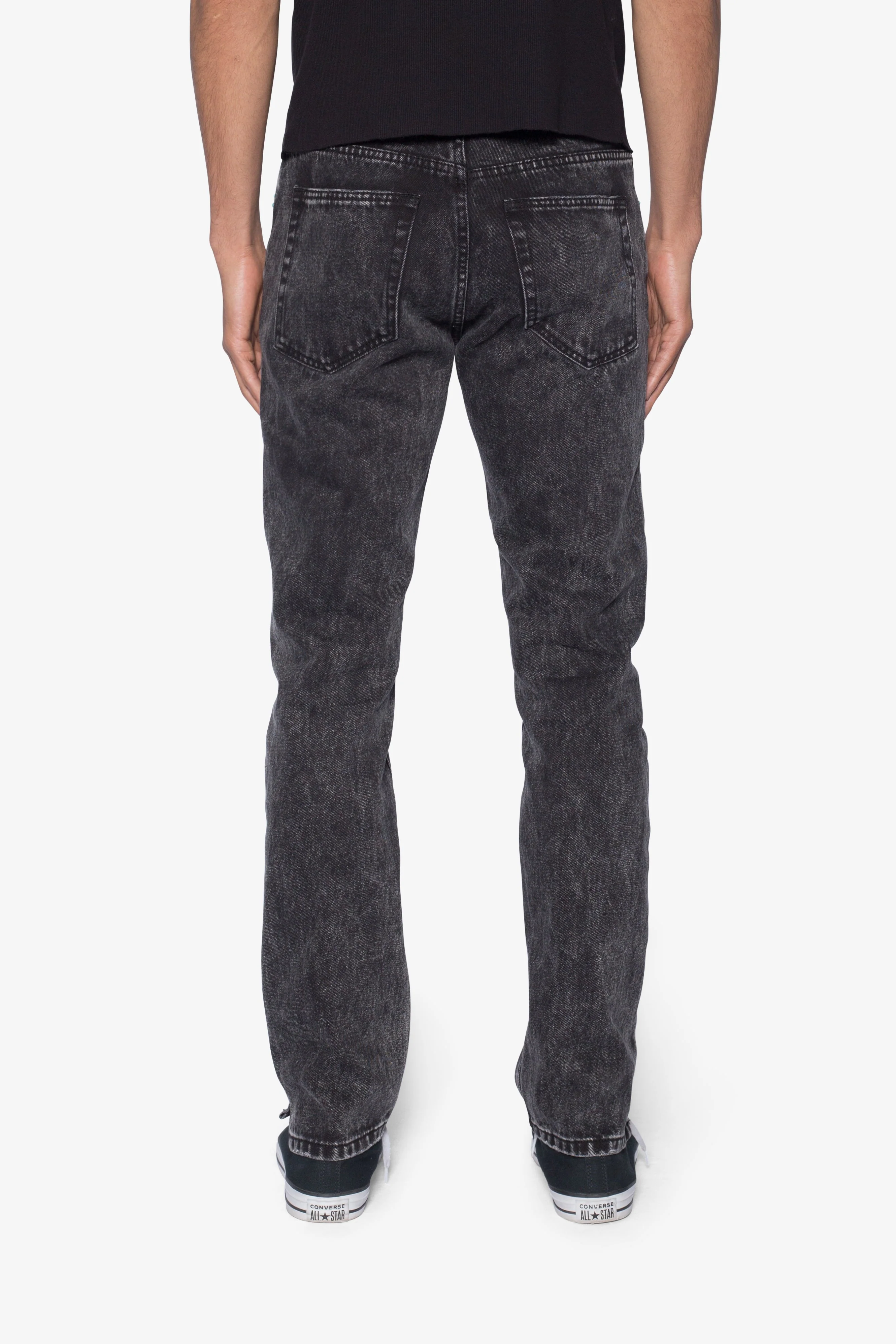 D701 Studded Turquoise Denim - Black - Image 5
