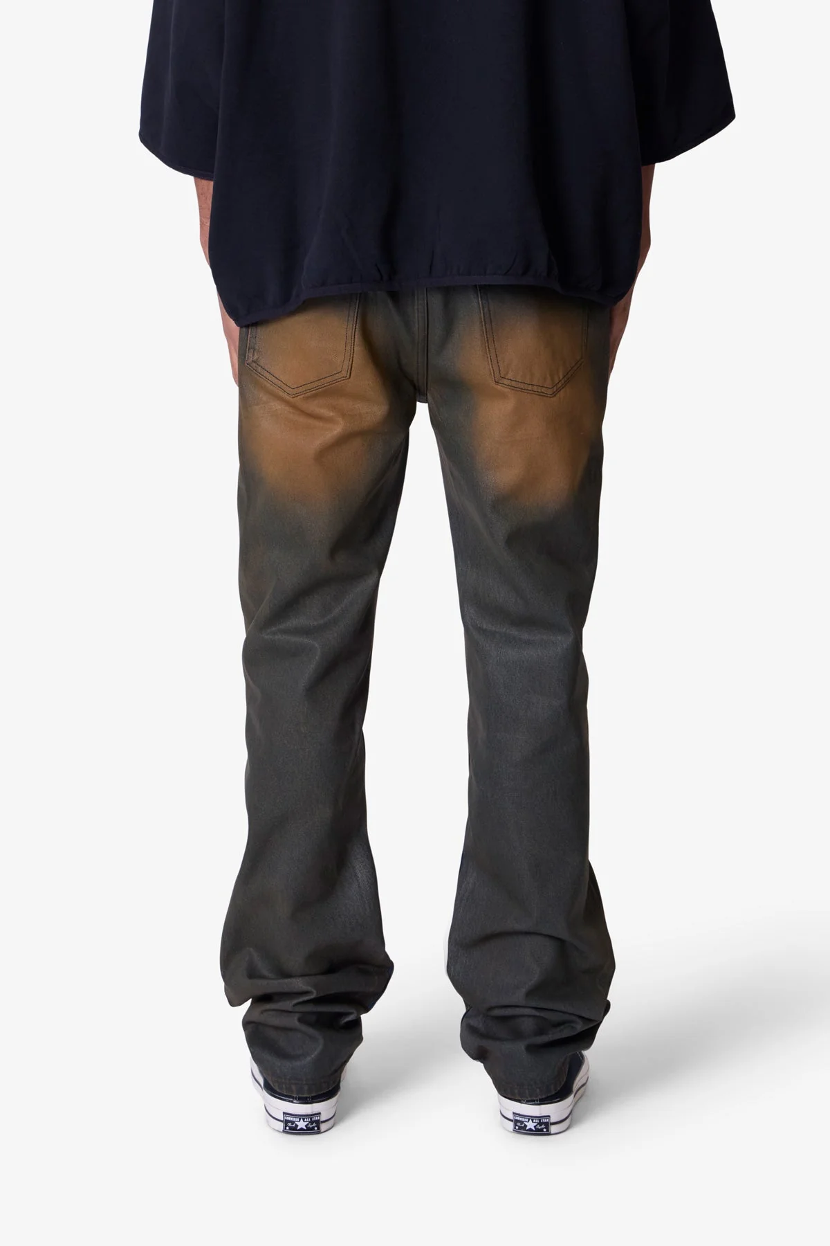 D732 Rust Wash Denim - Black/Brown - Image 5