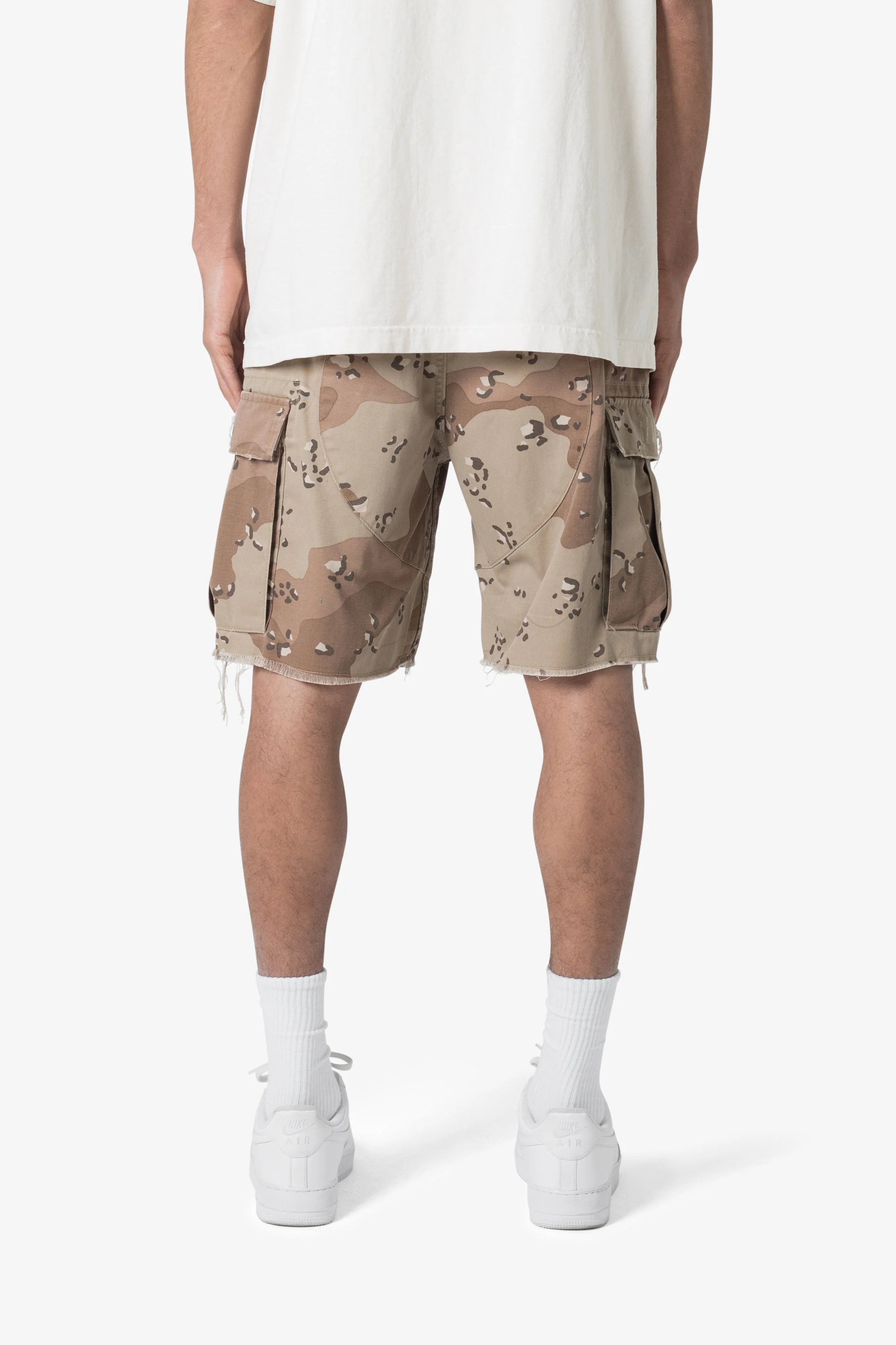 Distressed Cargo Shorts - Desert Camo - Image 6