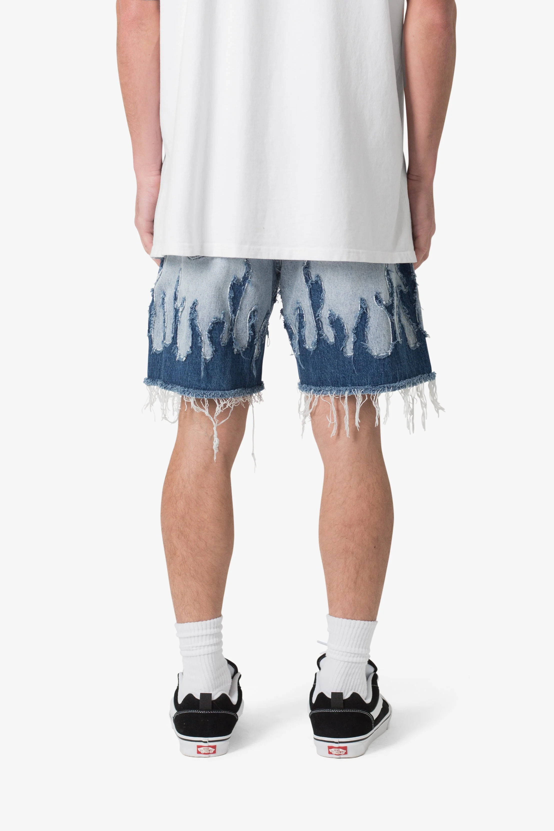 Flame Denim Shorts - Blue - Image 5