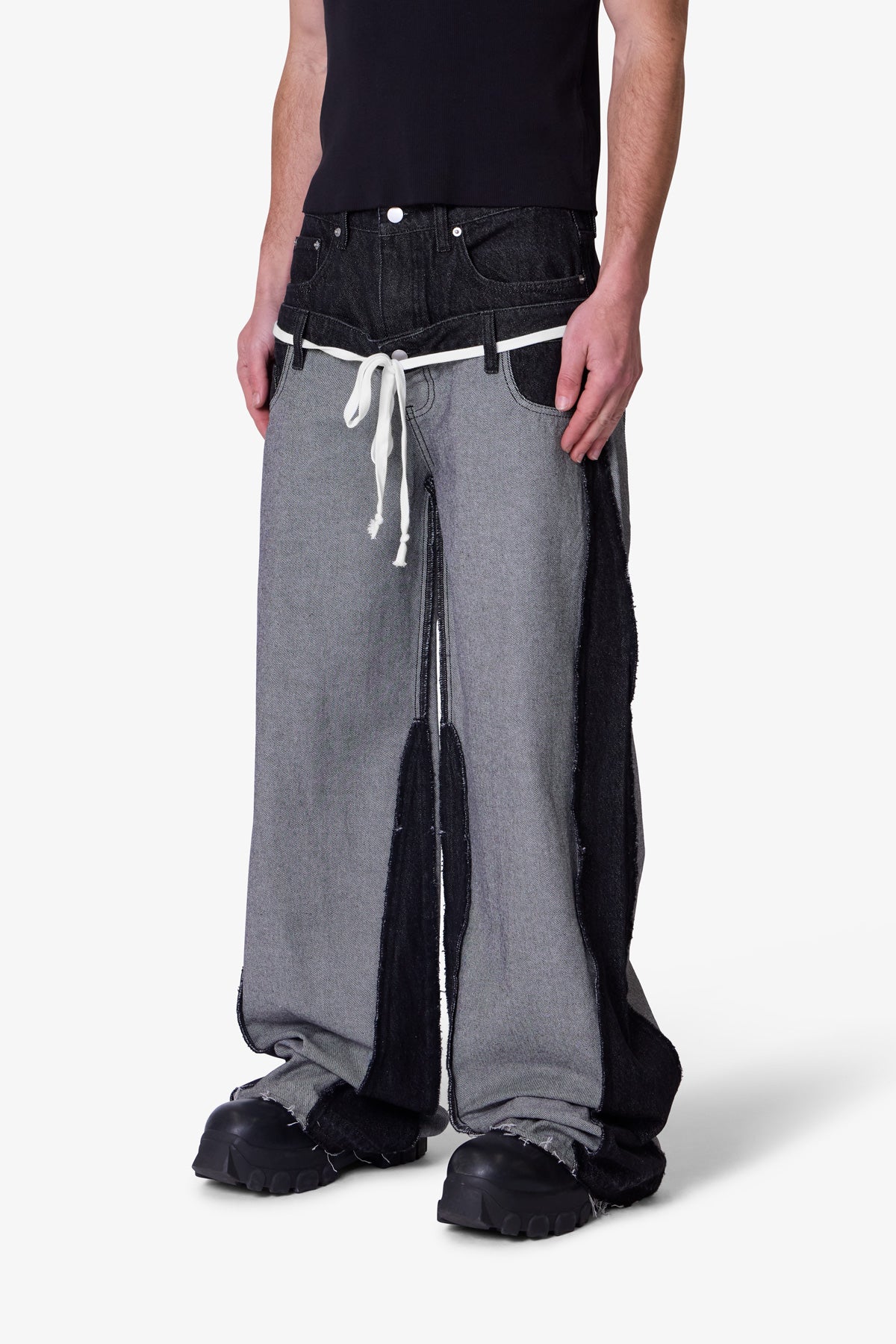 Inside Out Slip off Denim - Washed Black - Image 3