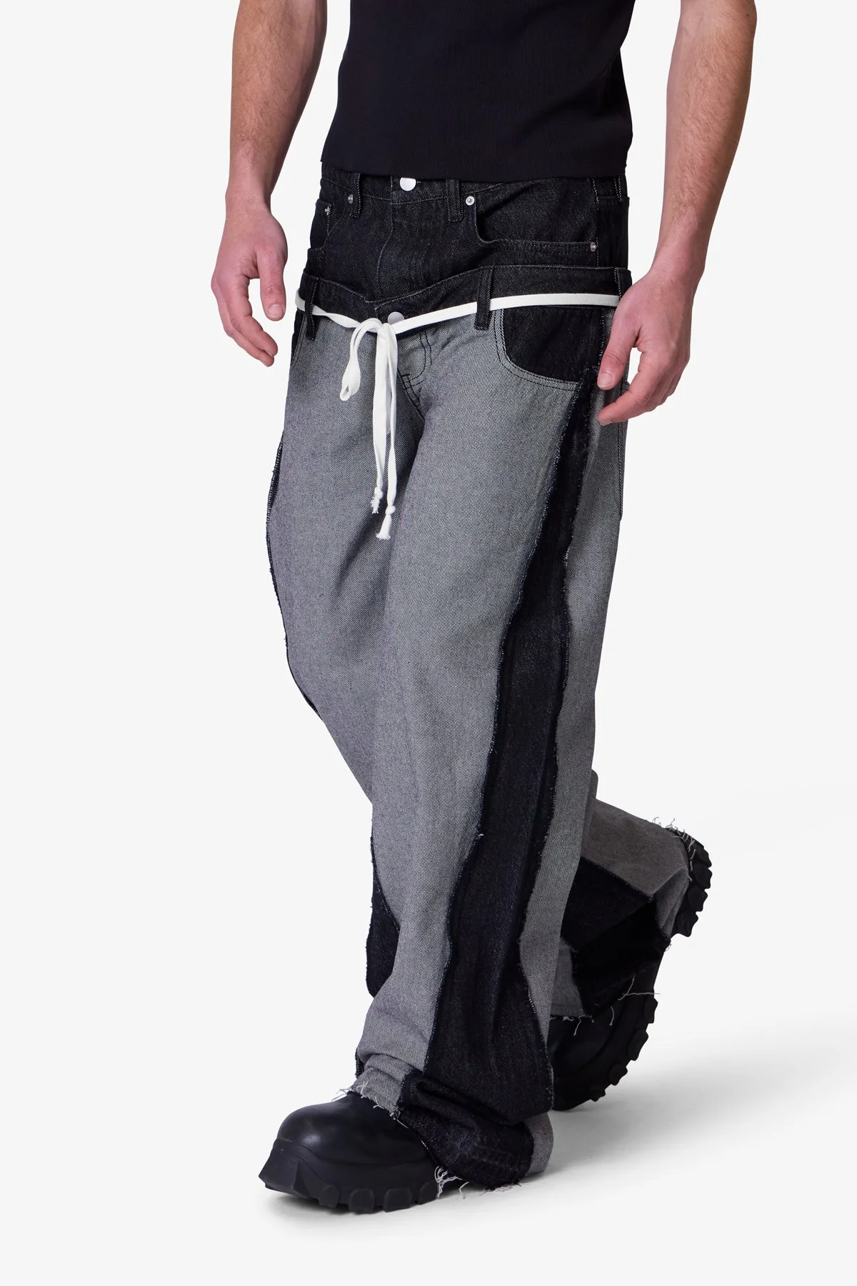 Inside Out Slip off Denim - Washed Black - Image 6
