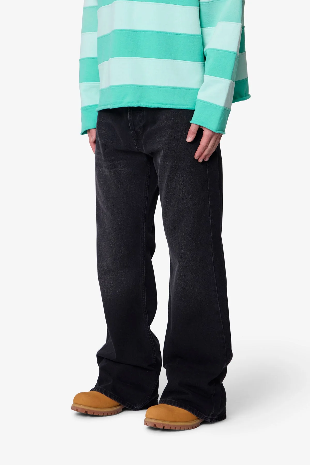 Kick Flare Denim - Washed Black - Image 3