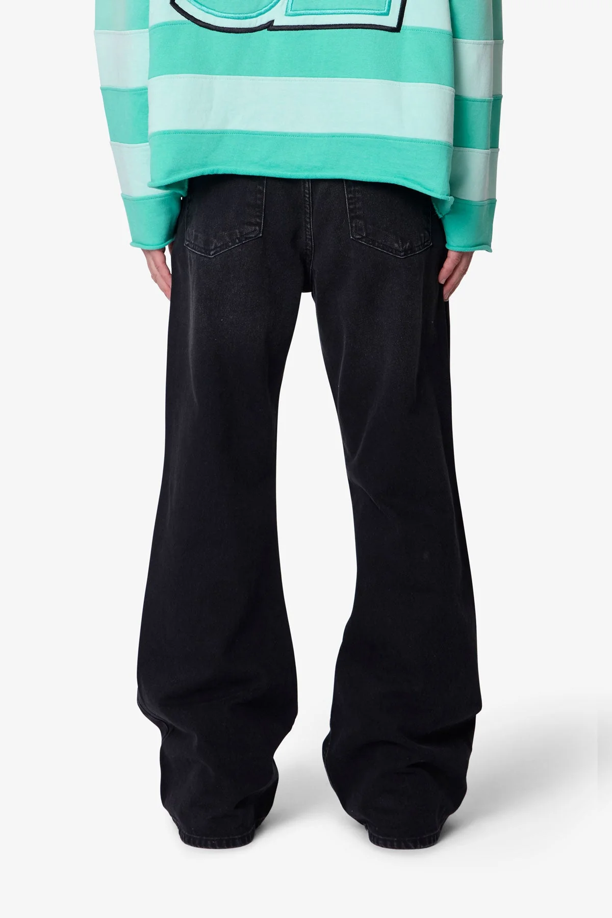 Kick Flare Denim - Washed Black - Image 5