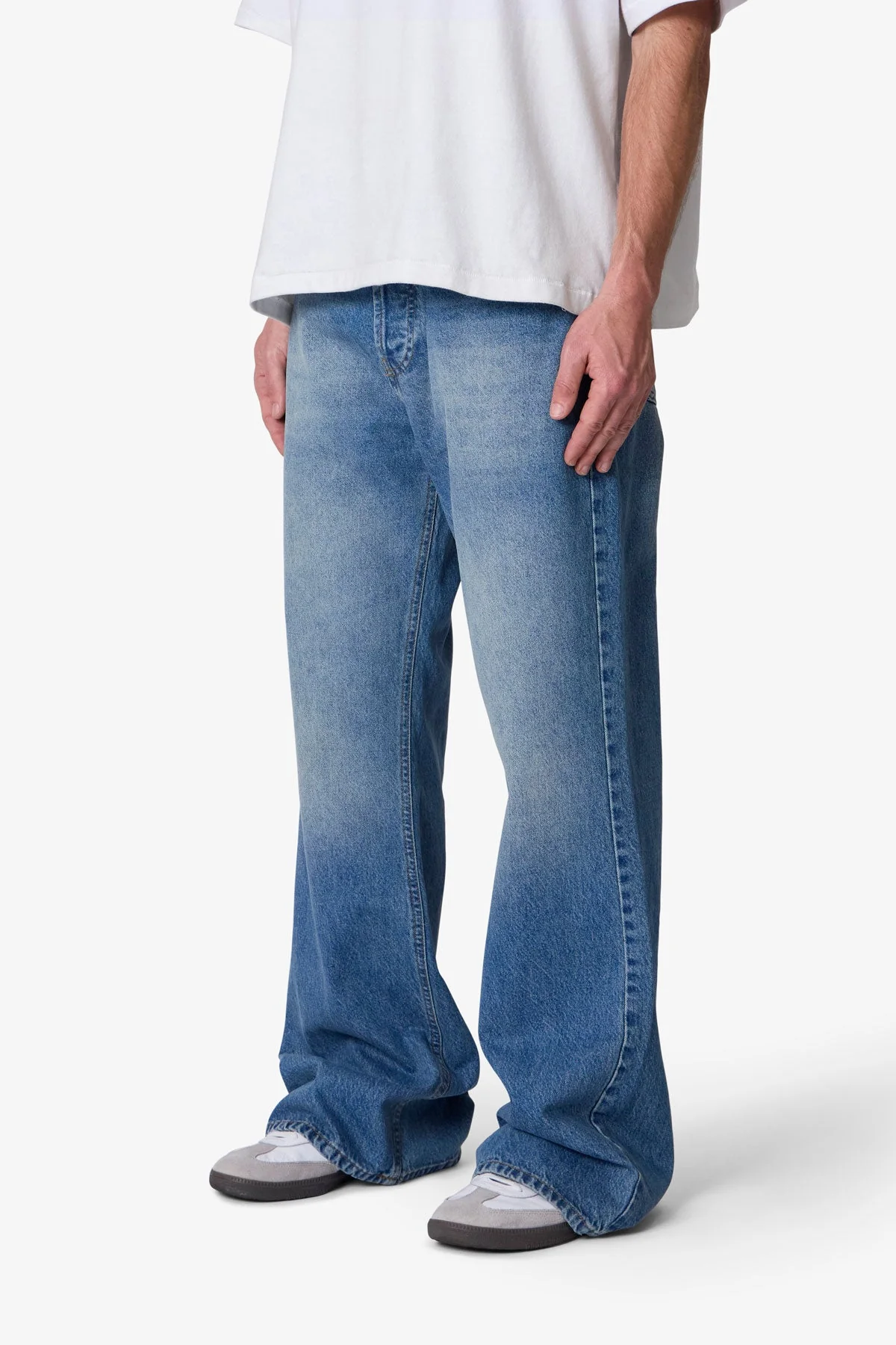 Kick Flare Denim - Washed Blue - Image 3