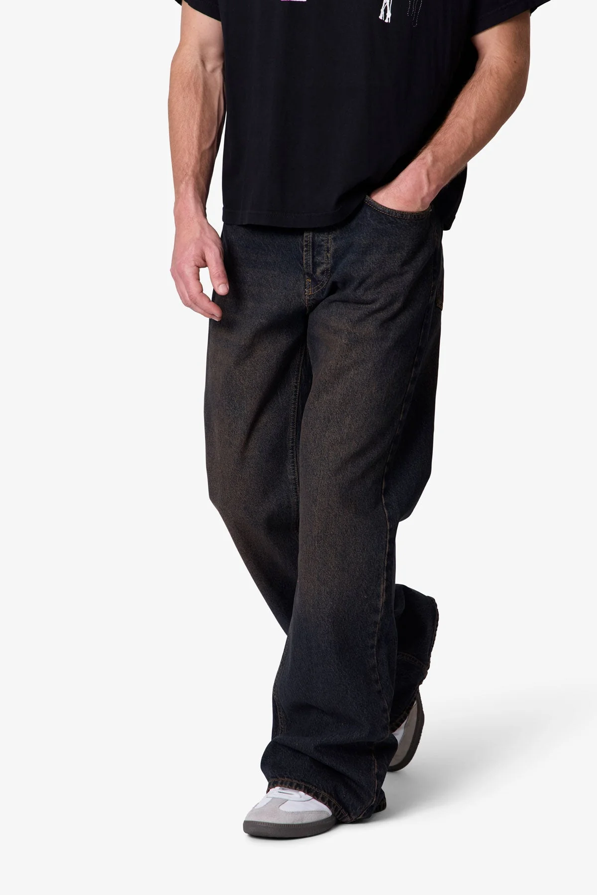 Kick Flare Denim - Washed Brown - Image 6