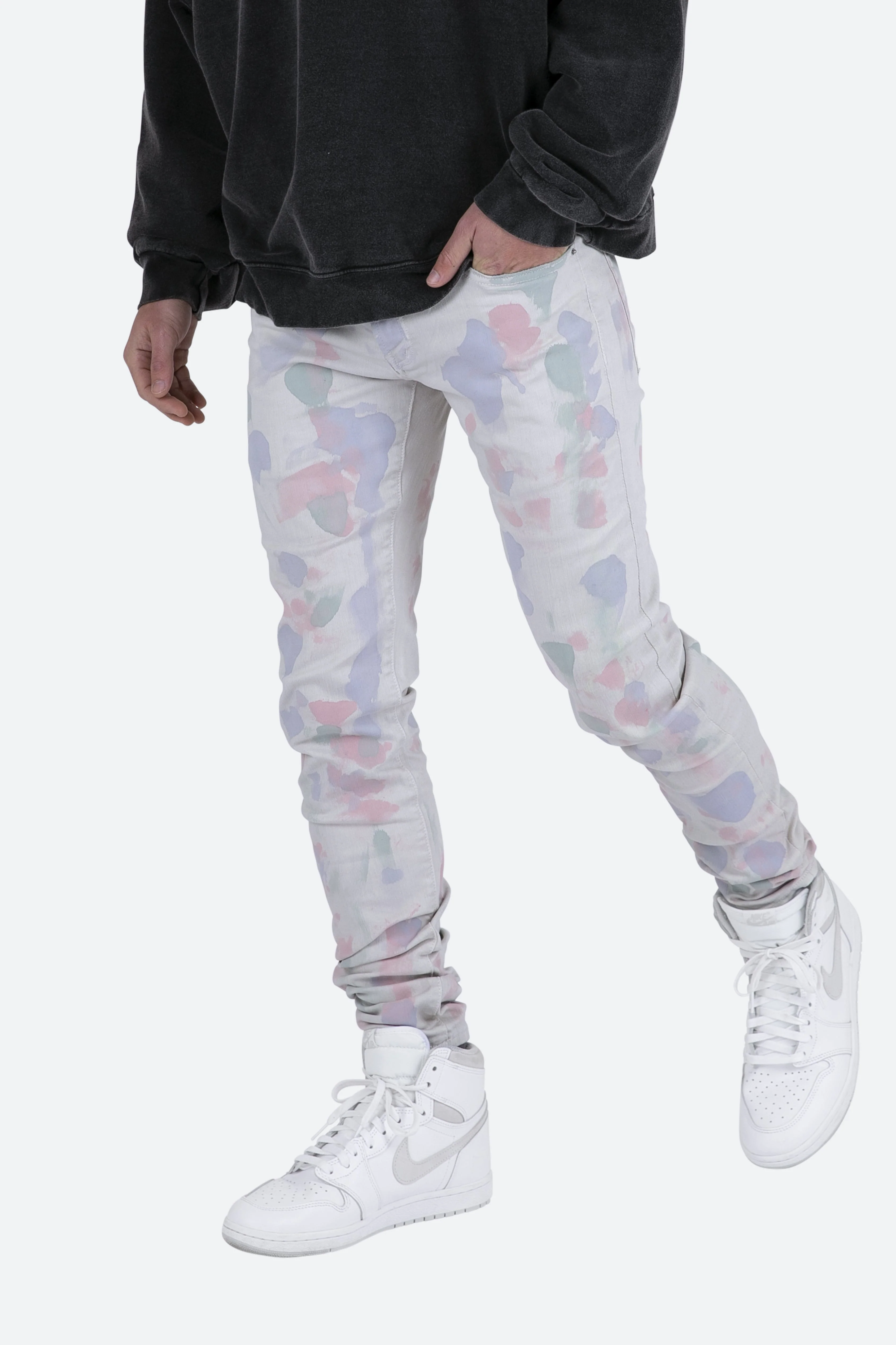 M363 Painted Slim Denim - Off White - Image 7