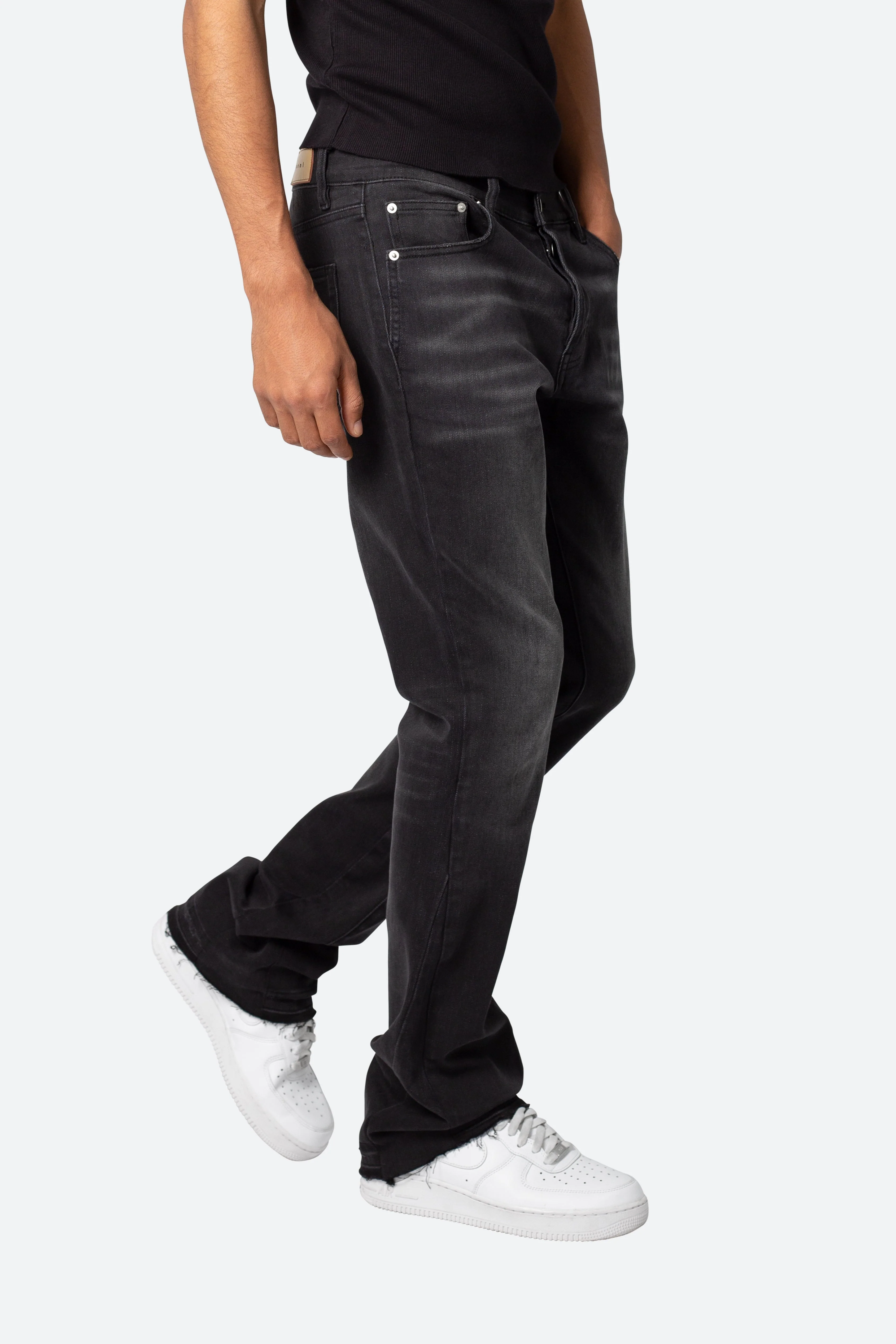 M524 Slim Stacked Denim - Washed Black - Image 2