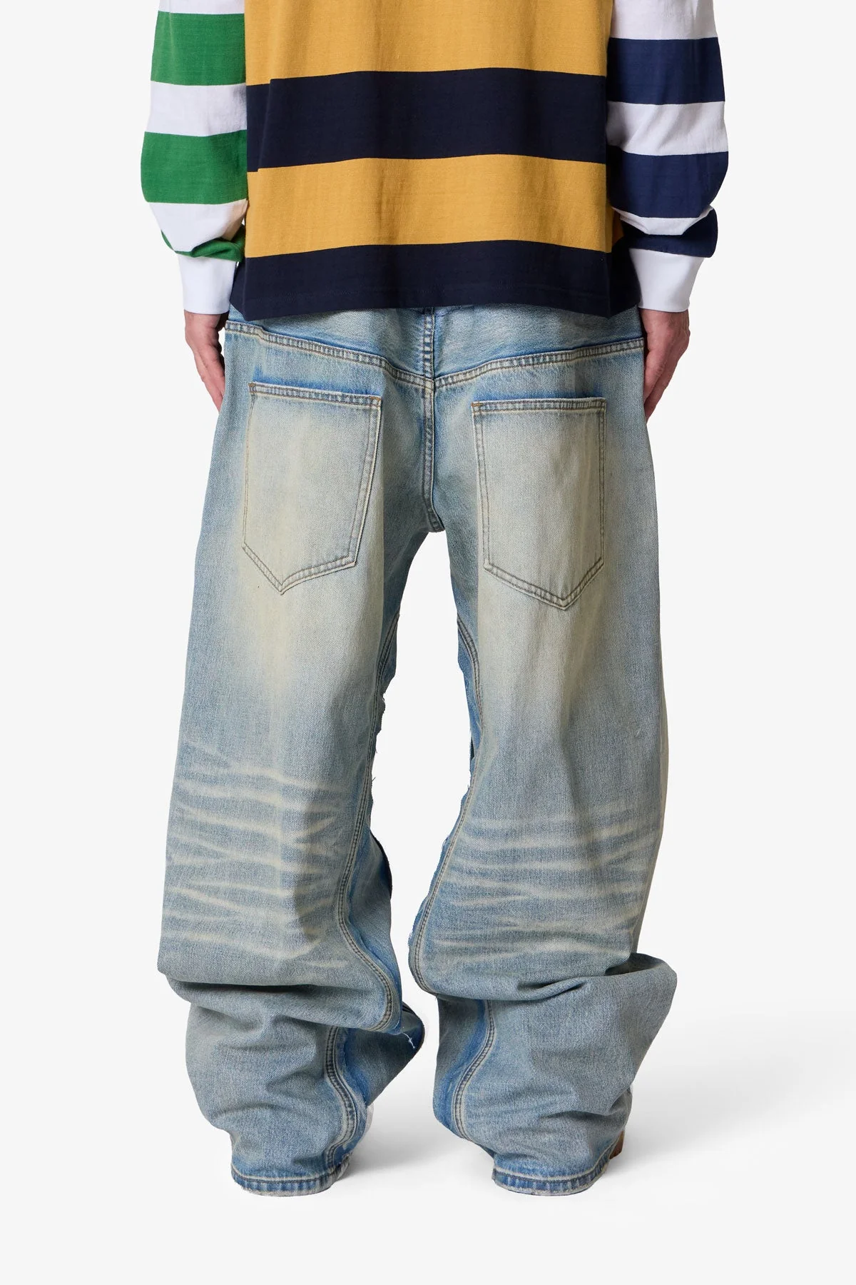 Mega Baggy Layered Denim - Medium Blue - Image 5