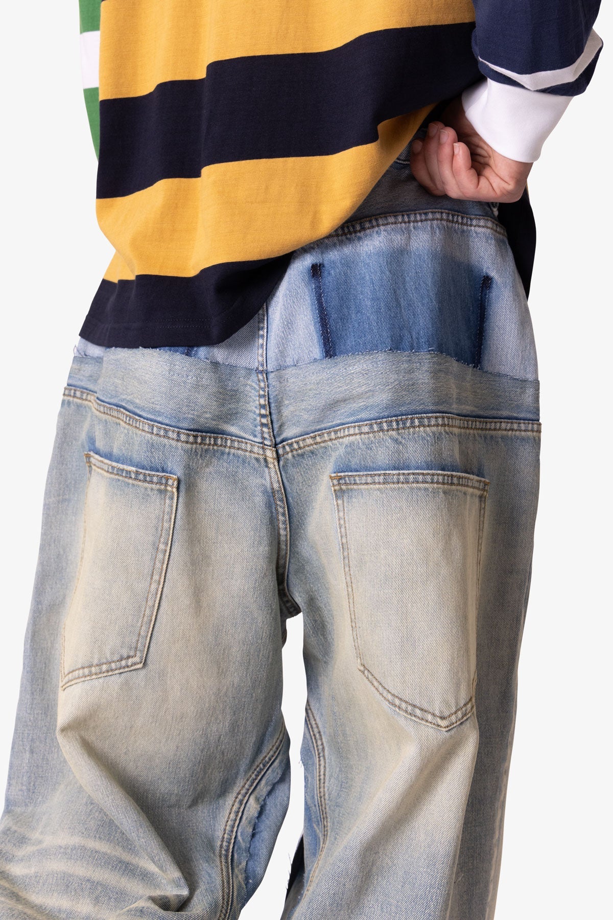 Mega Baggy Layered Denim - Medium Blue - Image 7