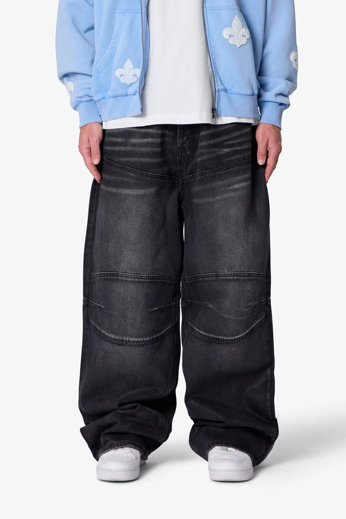 Mega Baggy Moto Denim - Waxed Black - Image 2