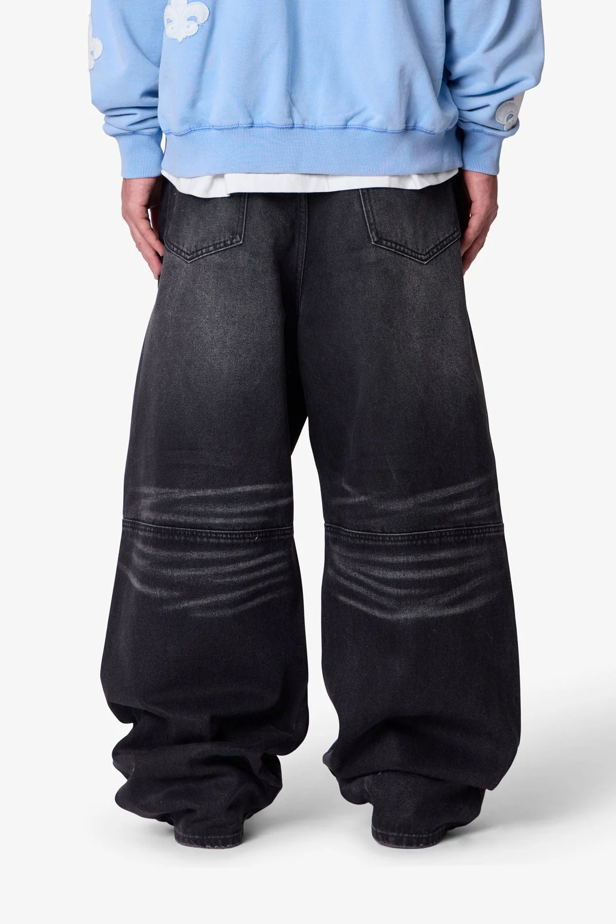 Mega Baggy Moto Denim - Waxed Black - Image 5