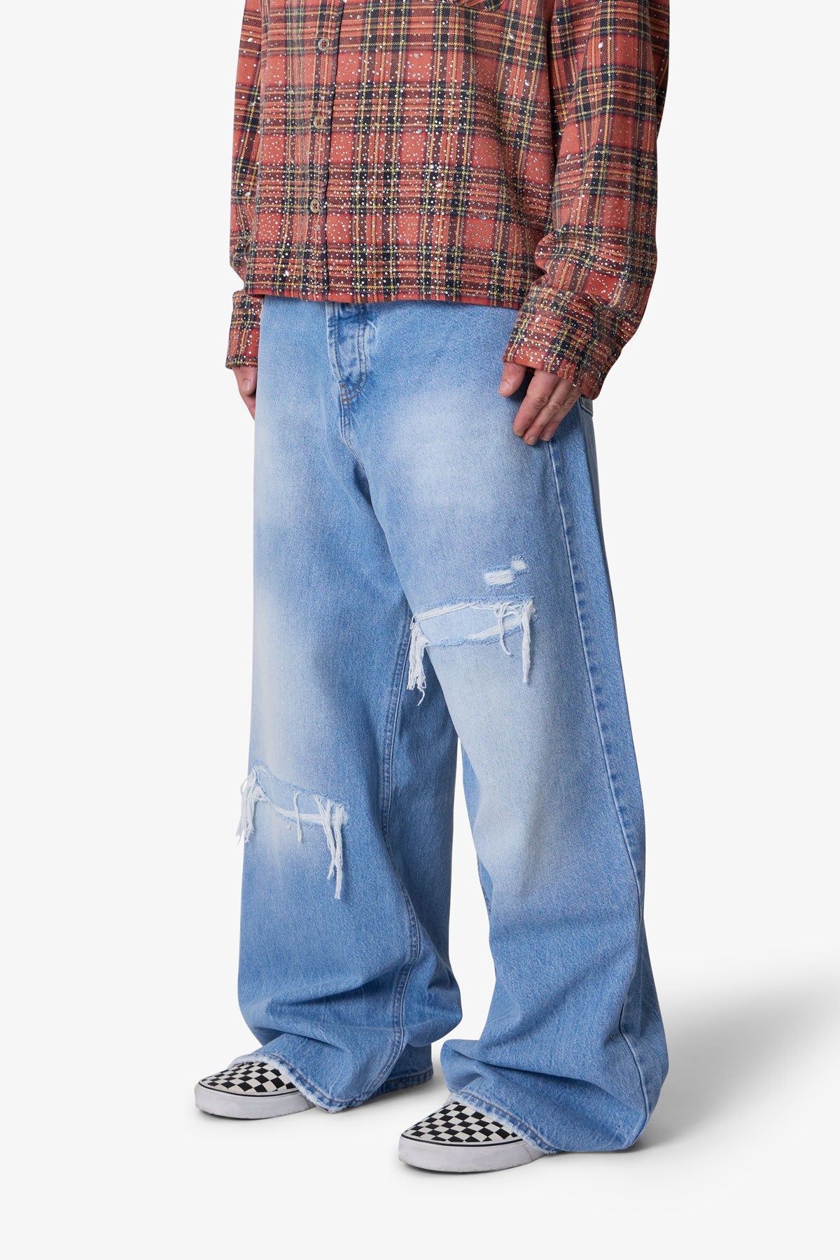 Patched Rave Denim - Washed Blue - Image 3