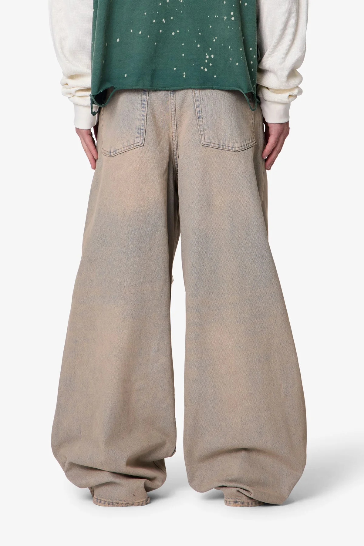 Patched Rave Denim - Washed Brown - Image 5