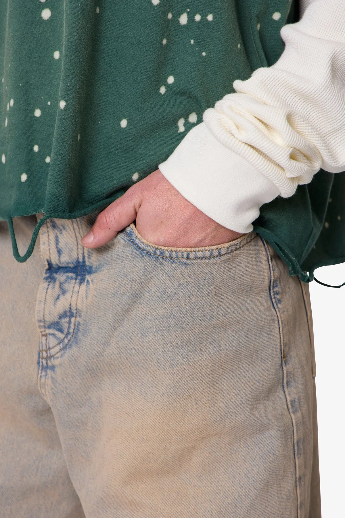 Patched Rave Denim - Washed Brown - Image 7