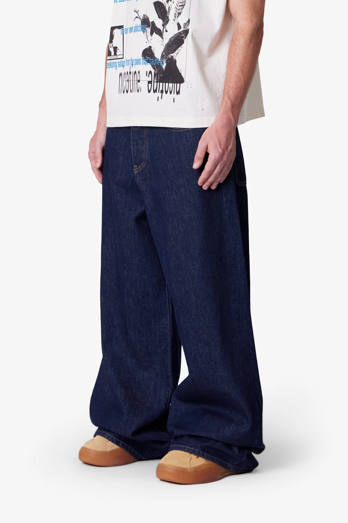Raw Baggy Rave Denim - Washed Indigo - Image 3