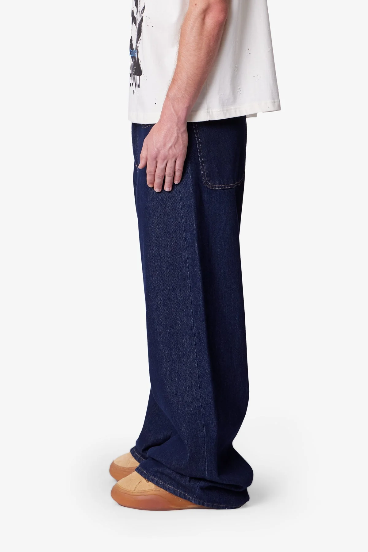 Raw Baggy Rave Denim - Washed Indigo - Image 4