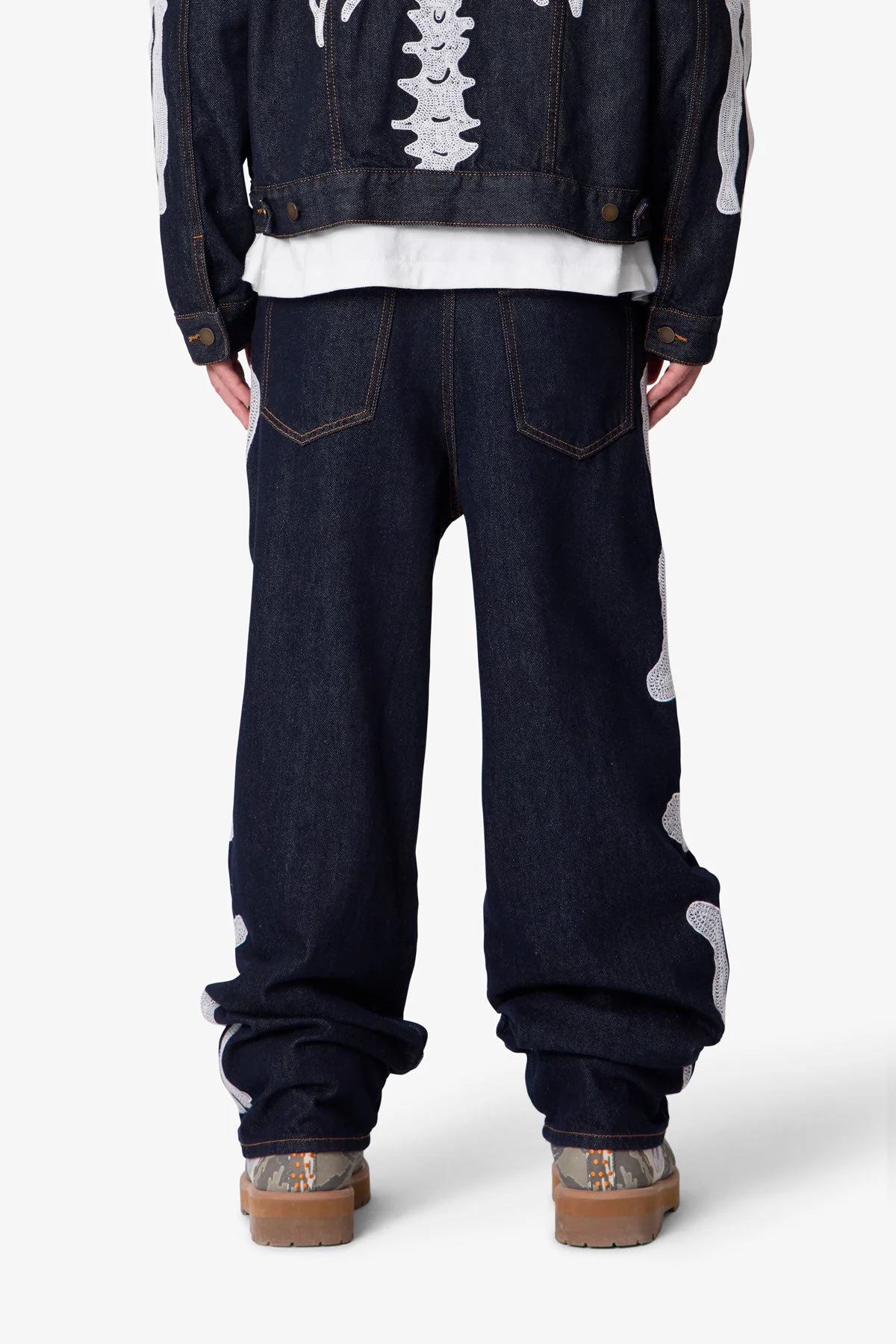 Raw Skeleton Ultra Baggy Denim - Rinsed Indigo - Image 5