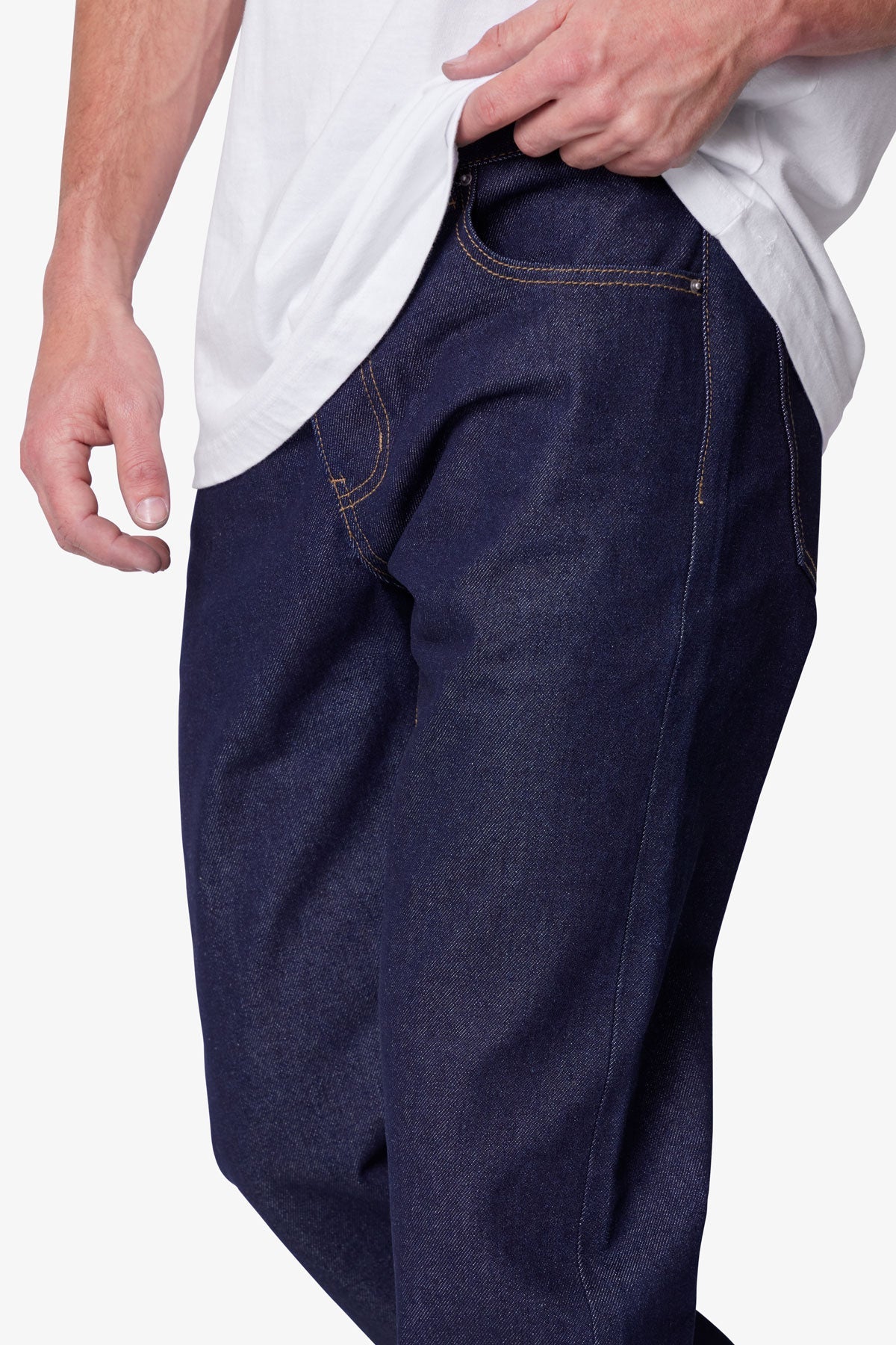 Raw Straight Denim - Rinsed Indigo - Image 7