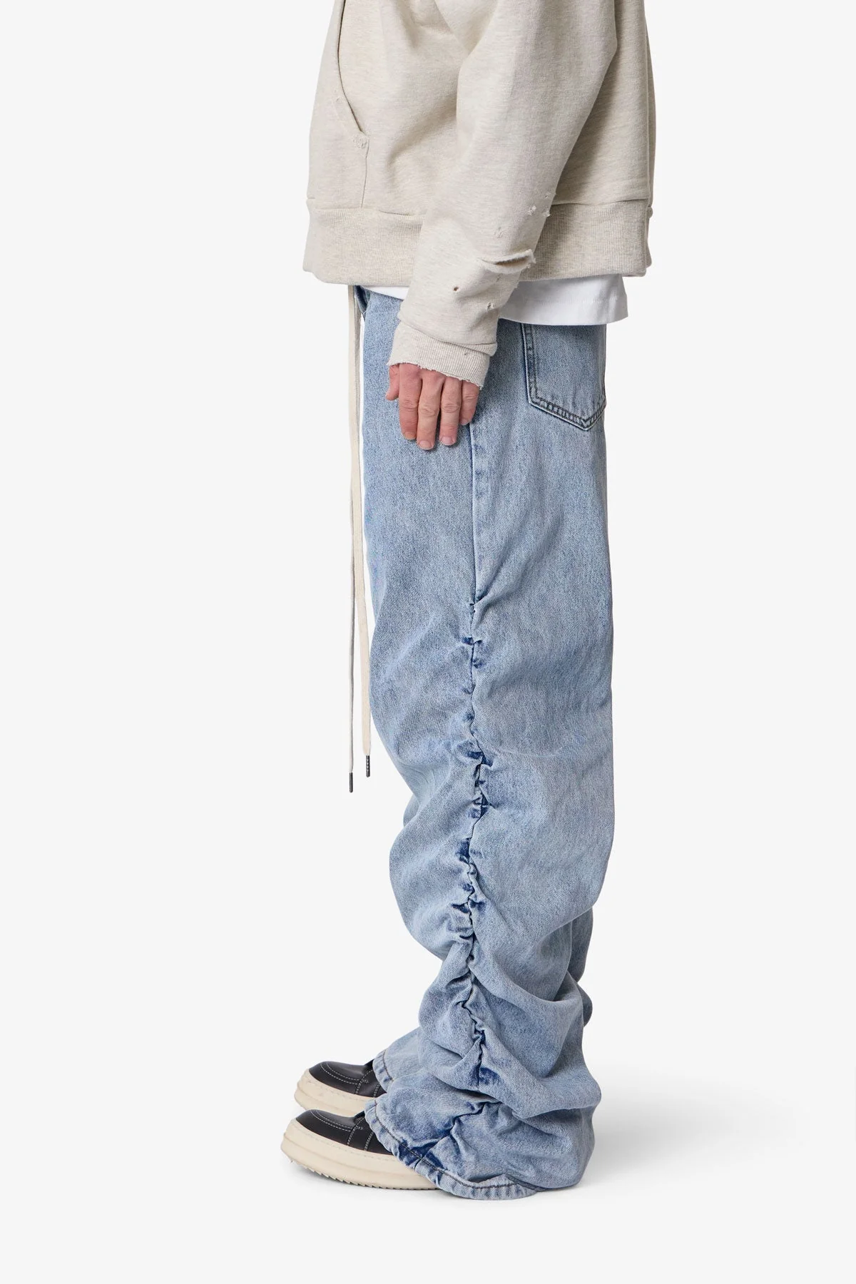 Ruched Denim - Light Blue - Image 4