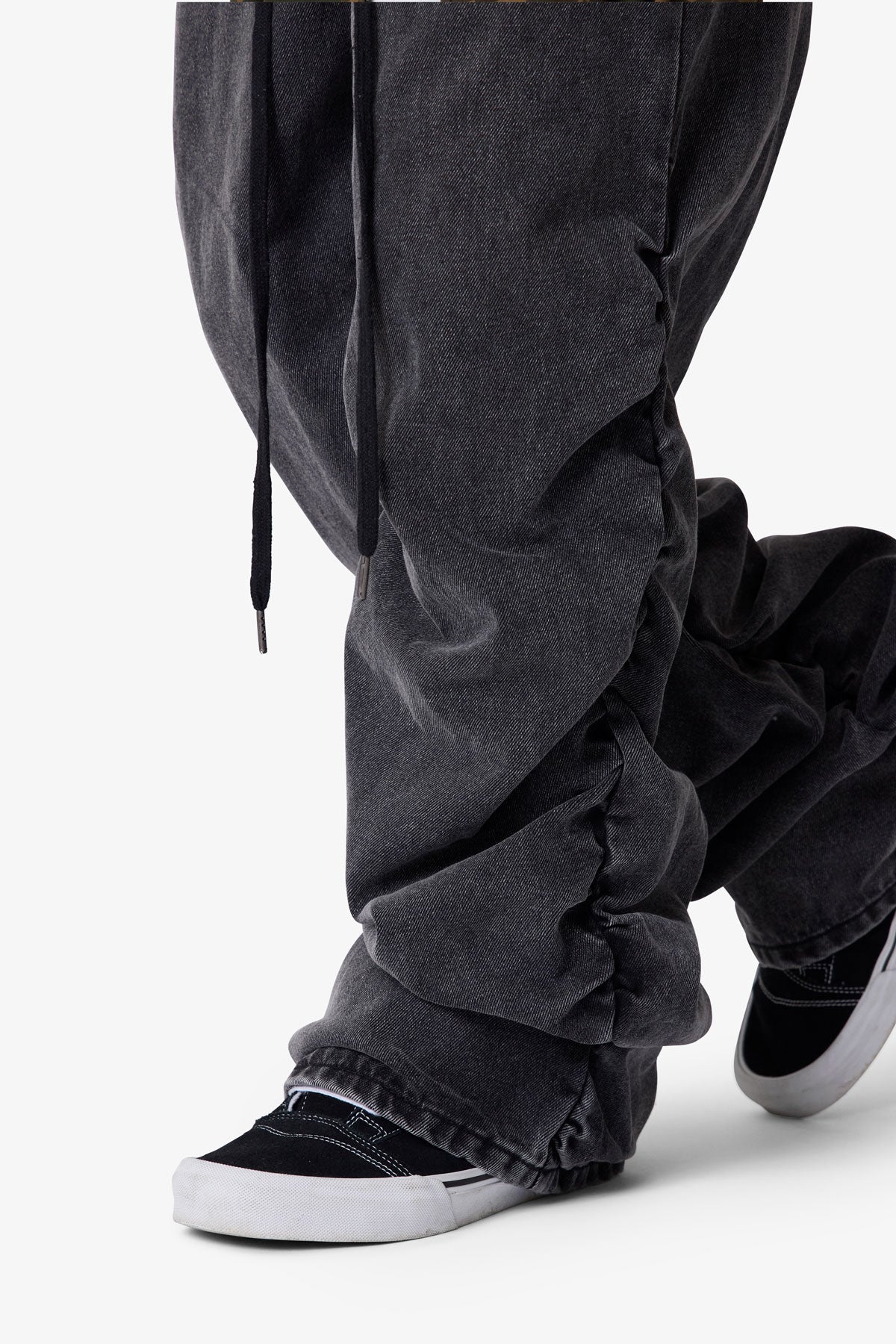 Ruched Denim - Washed Black - Image 7