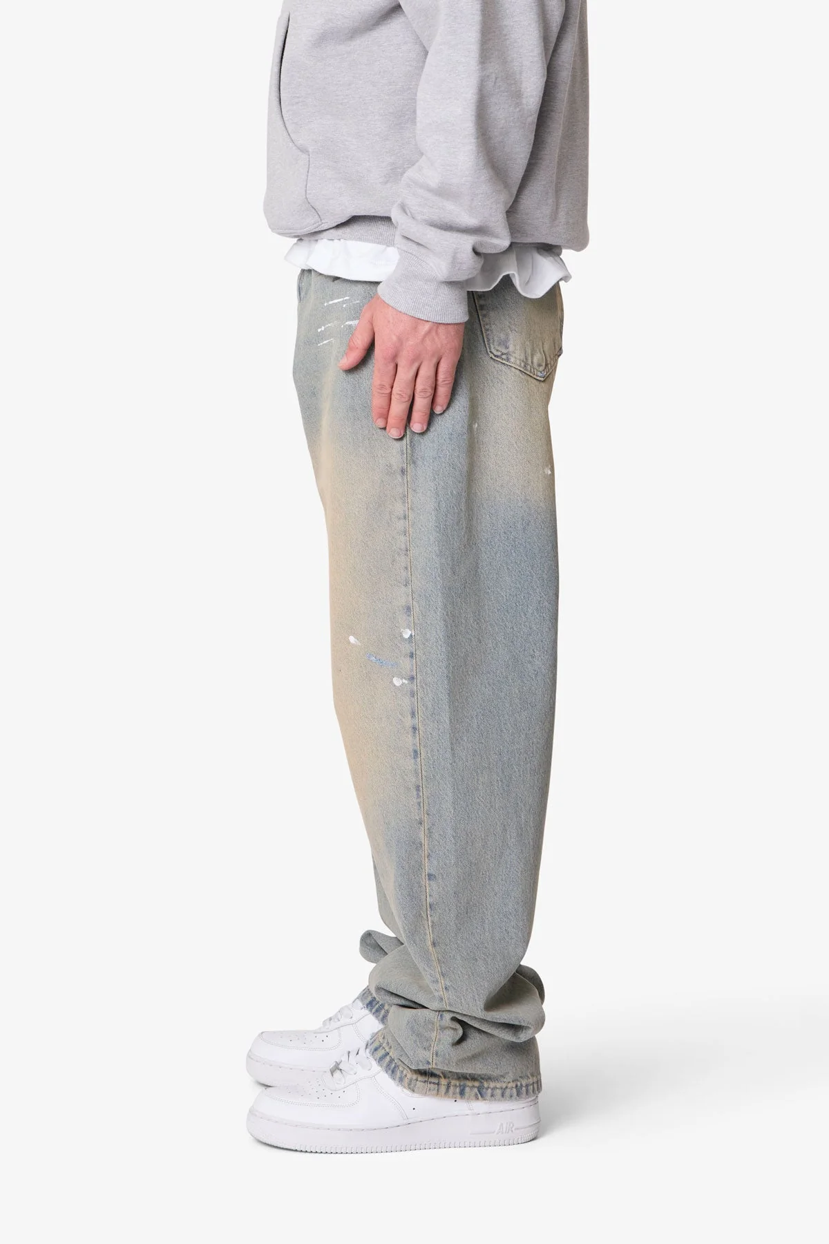 Ultra Baggy Painter Denim - Light Sand Washed Blue - Image 4