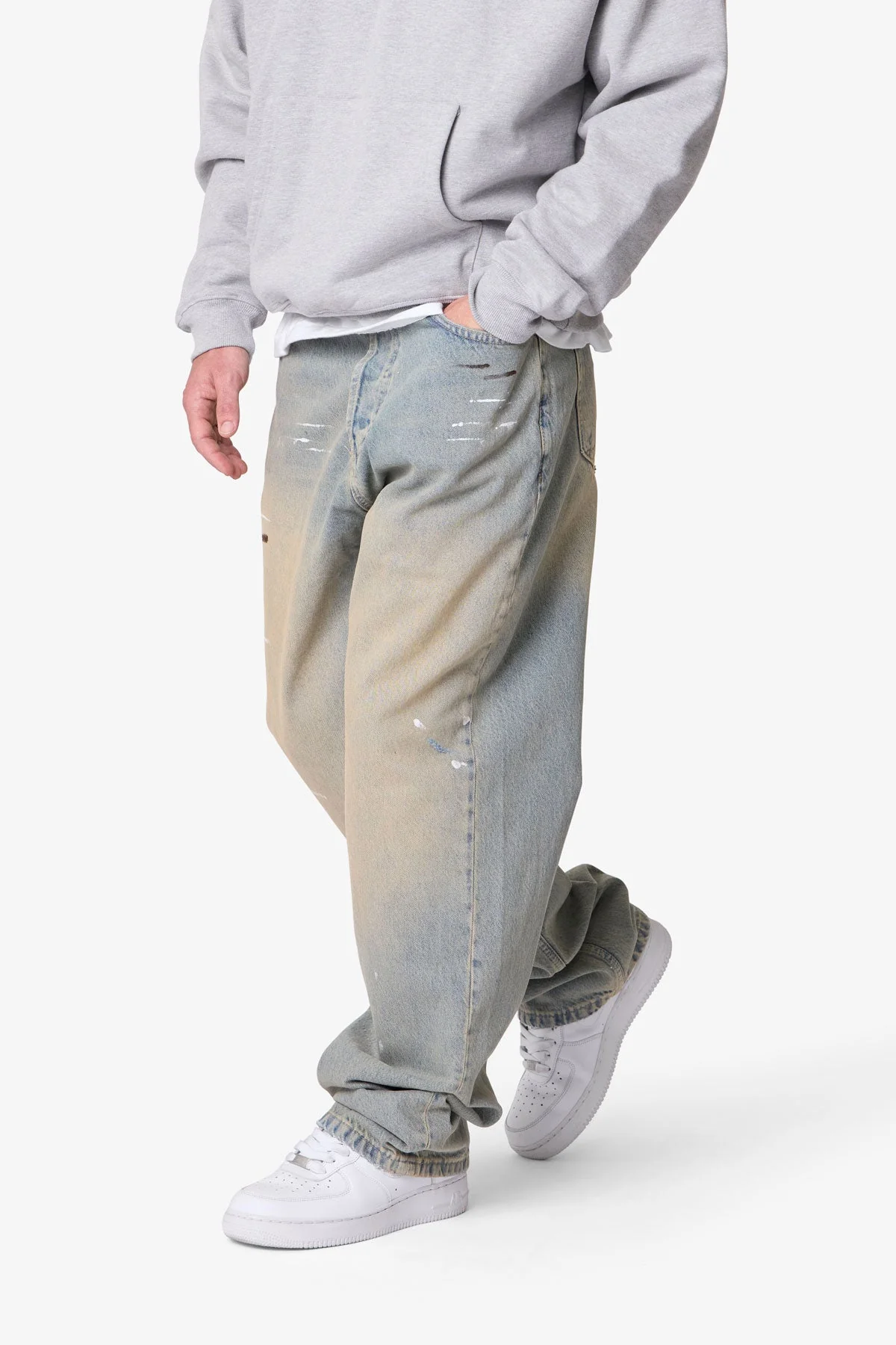 Ultra Baggy Painter Denim - Light Sand Washed Blue - Image 6
