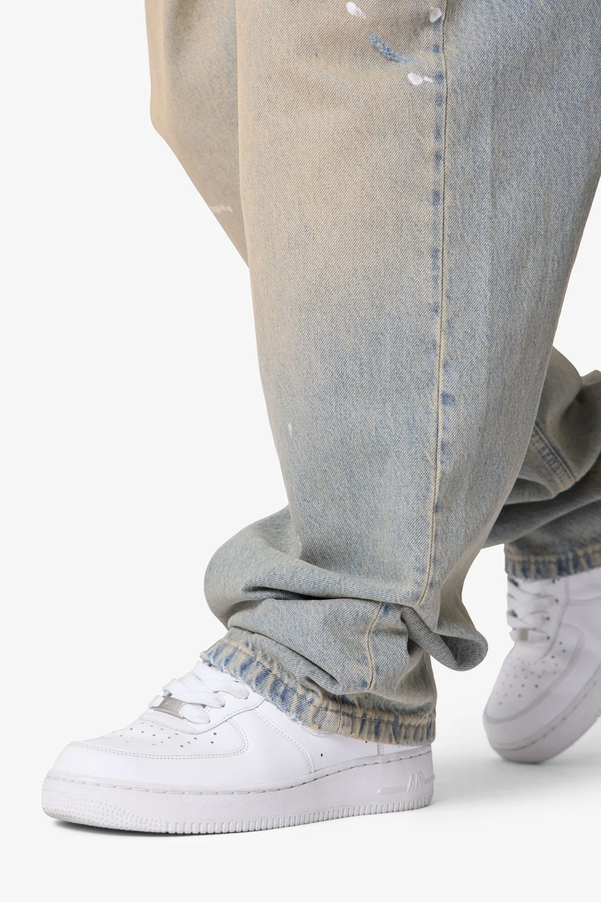 Ultra Baggy Painter Denim - Light Sand Washed Blue - Image 8