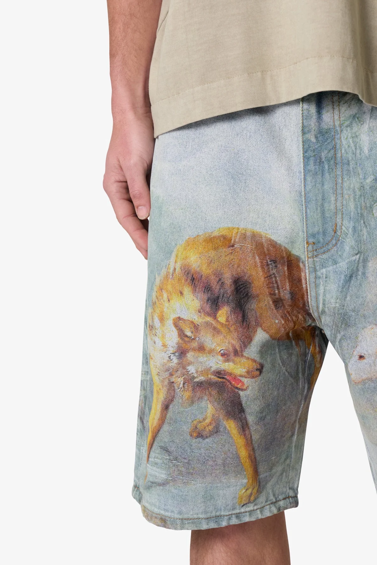 Sheep Hounded Denim Shorts - Multi - Image 8