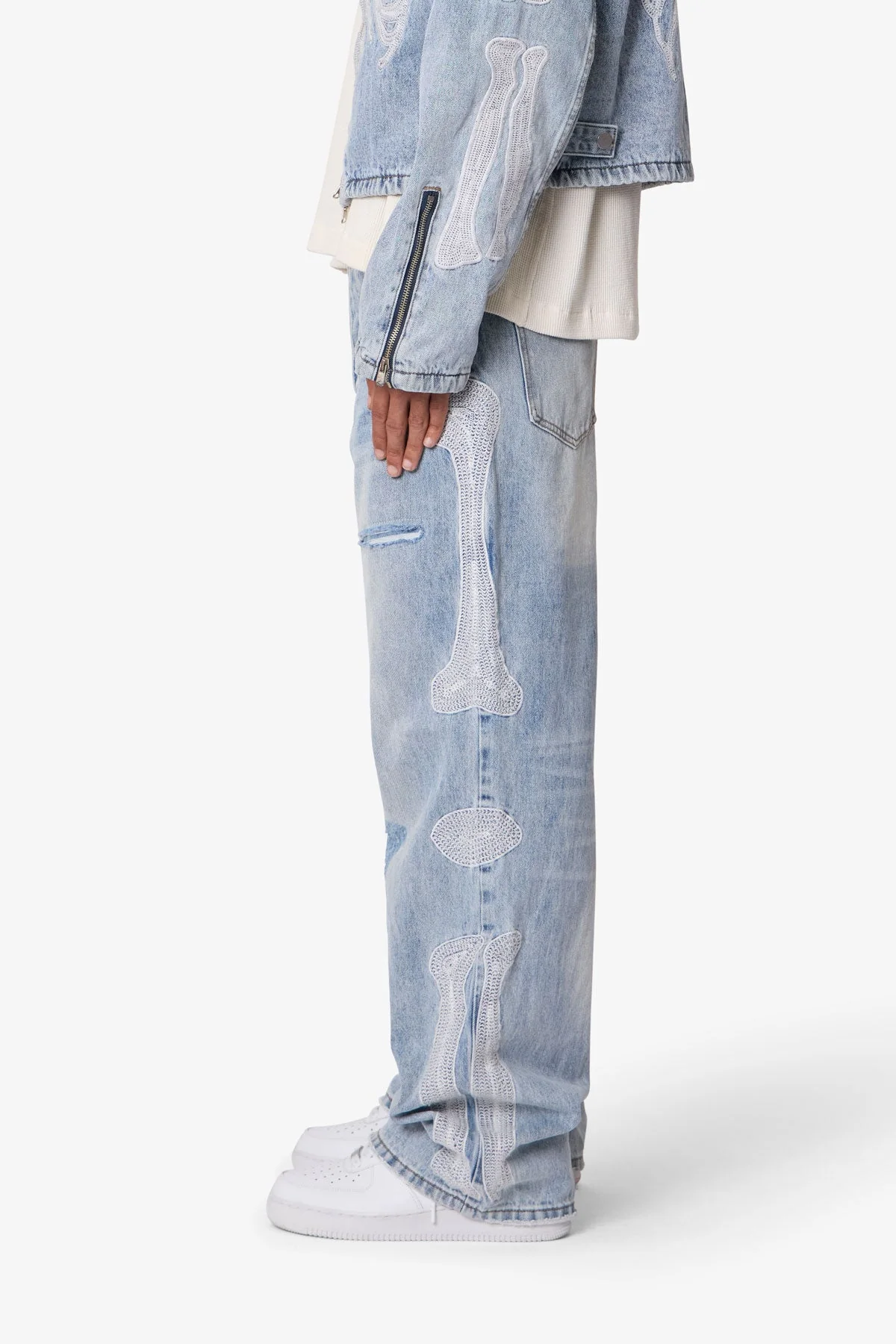 Skeleton Ultra Baggy Denim - Washed Blue - Image 4
