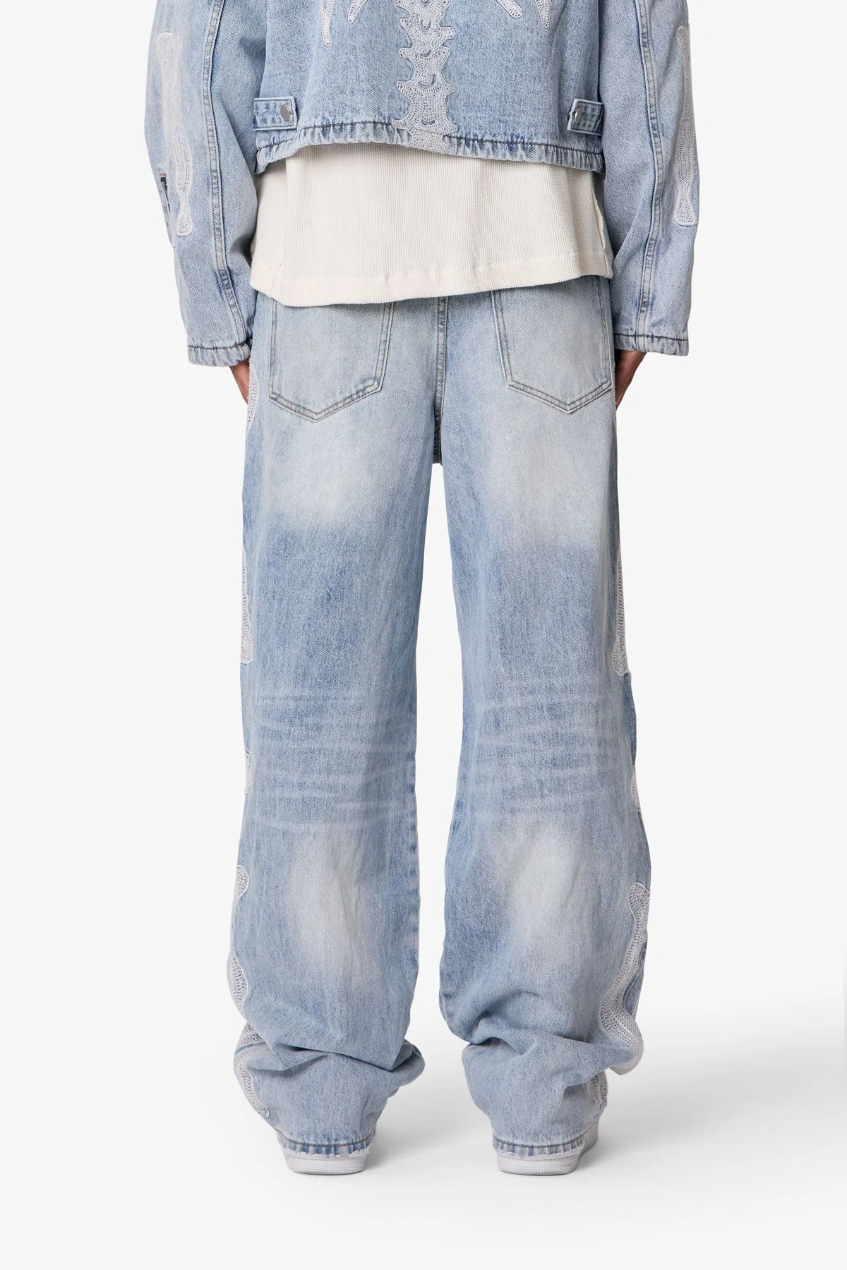 Skeleton Ultra Baggy Denim - Washed Blue - Image 5