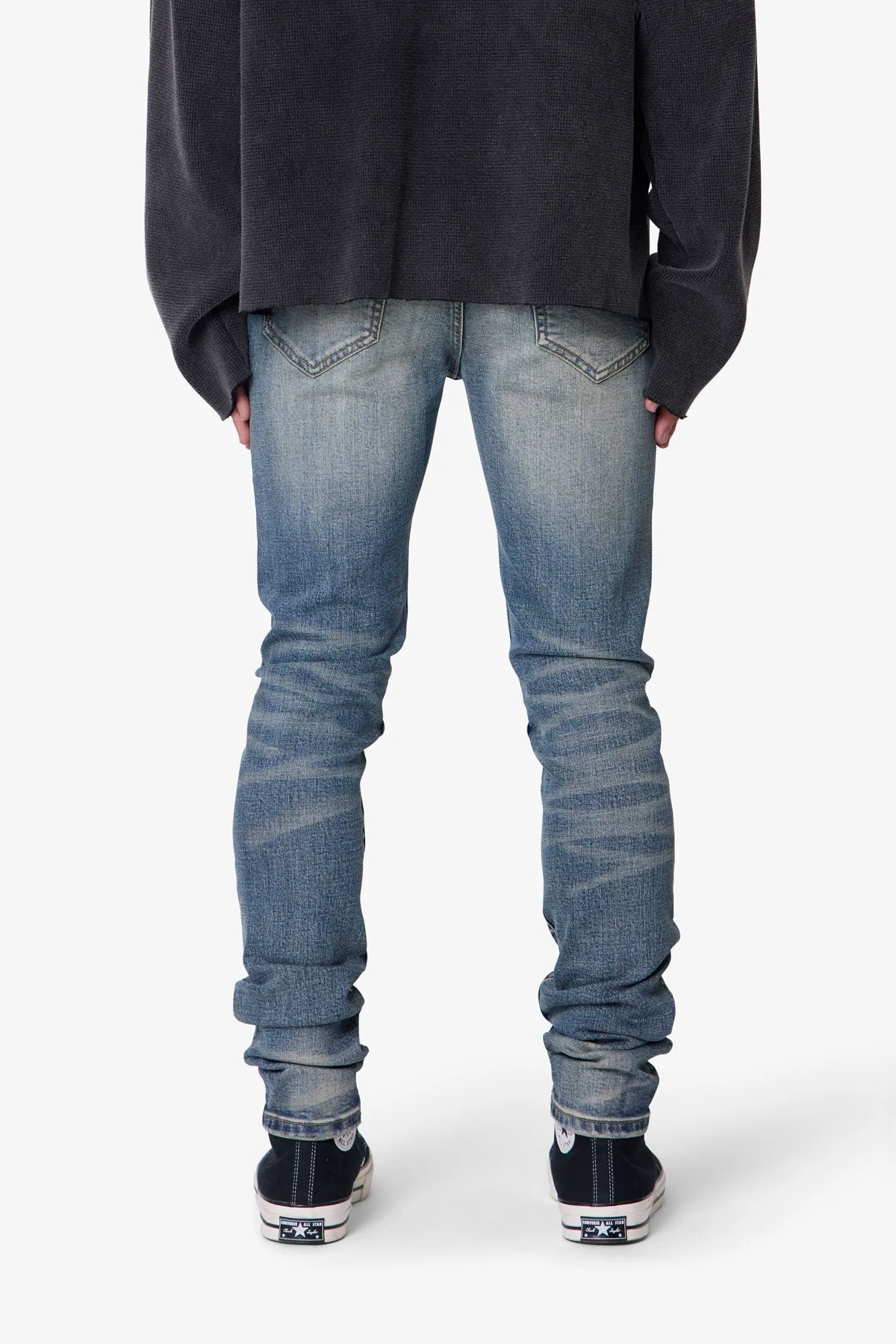 Skinny Crystal Denim - Washed Blue - Image 5