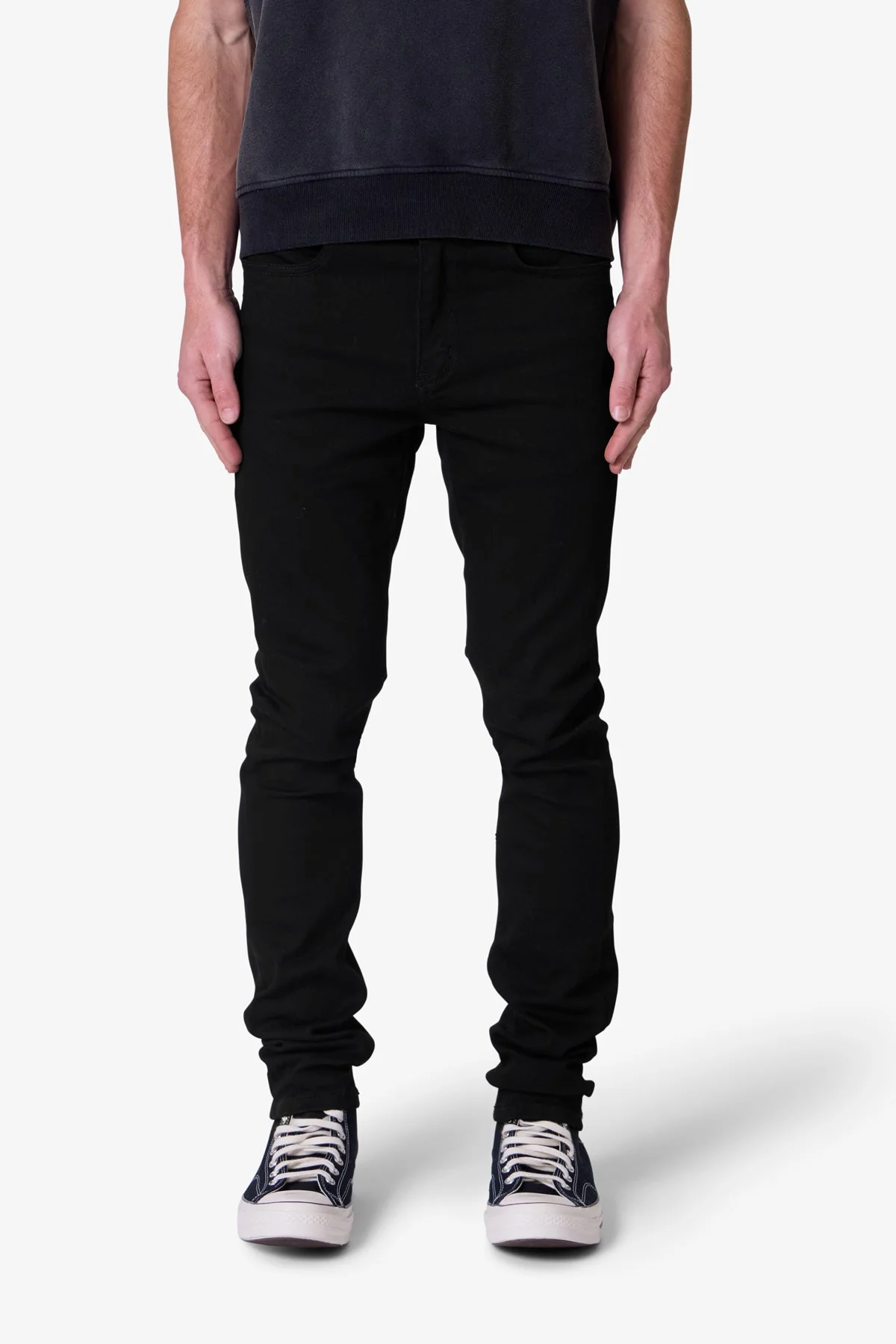 Raw Skinny Denim - Rinsed Black - Image 2